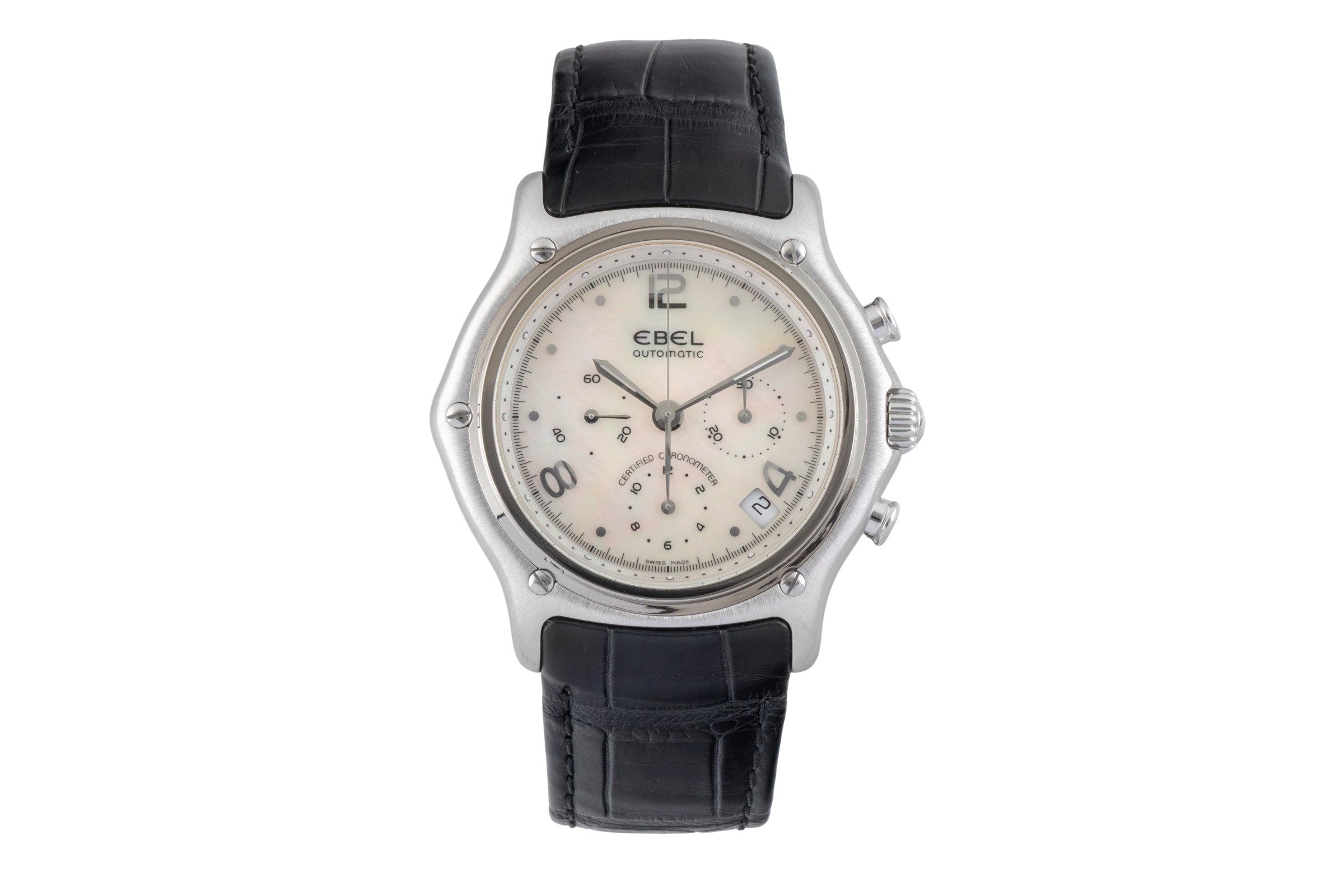 Ebel 1911 chronographe or blanc 18 ct automatique montre pour hommes E3137240 Limited  [2602322]