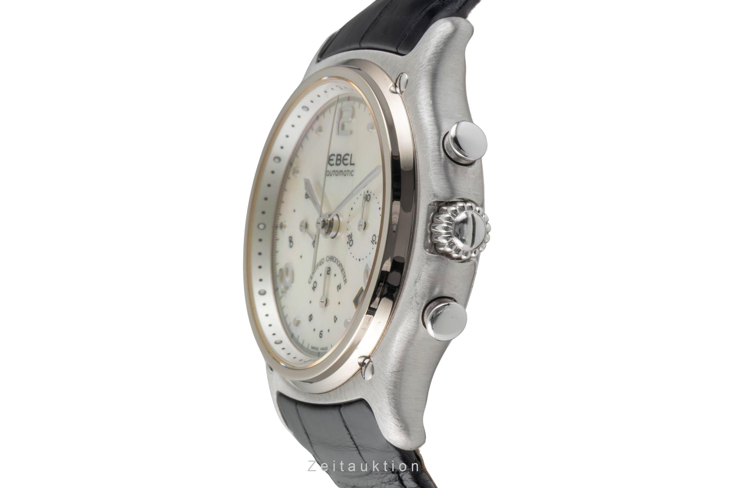 Ebel 1911 chronograph 18 ct white gold automatic men's watch E3137240 Limited  [2602322]