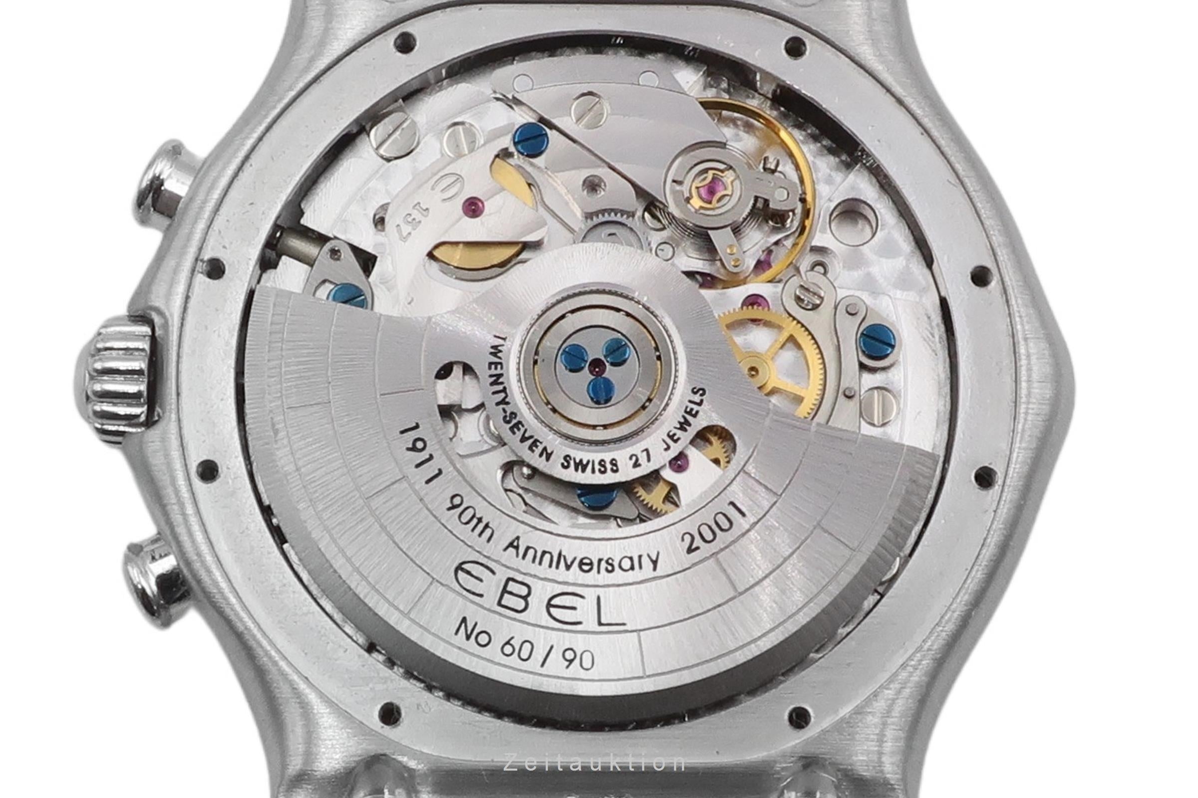 Ebel 1911 chronograph 18 ct white gold automatic men's watch E3137240 Limited  [2602322]
