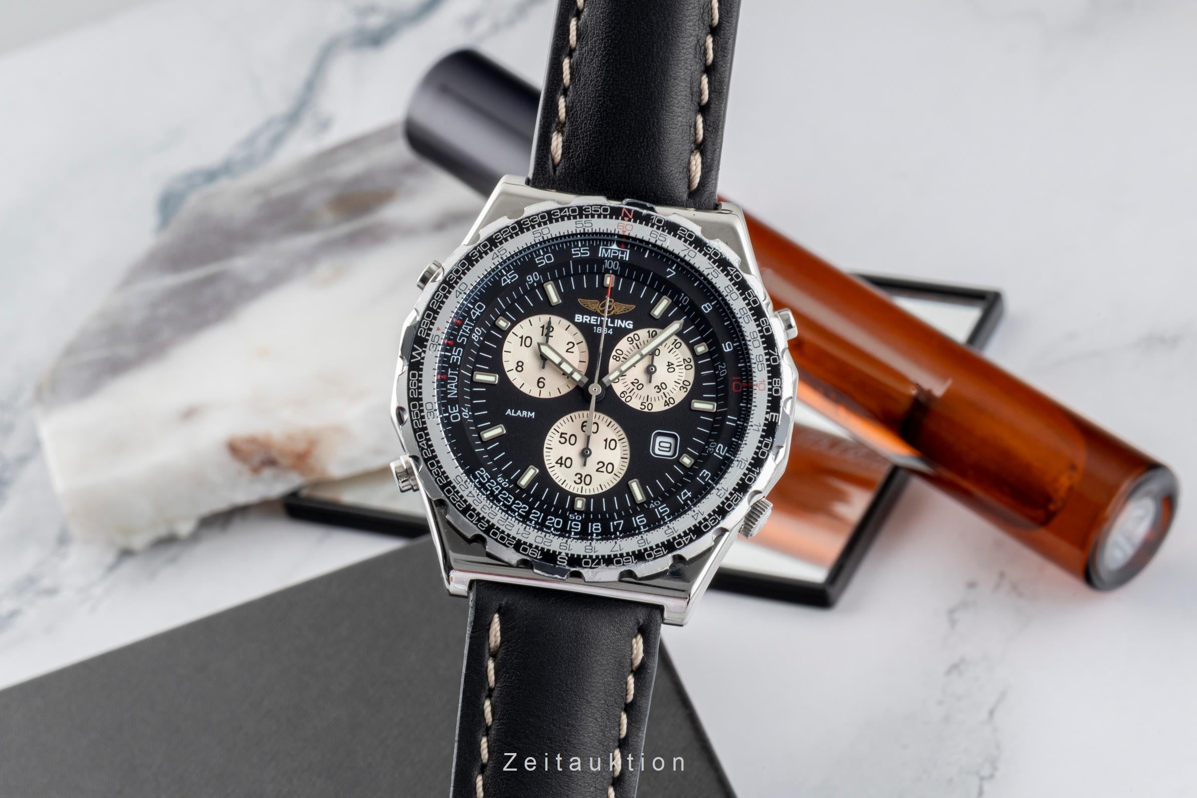 Breitling Jupiter Pilot Navitimer Edelstahl Quarz Herren Ref. 80975 Papiere 1997 [2602324]