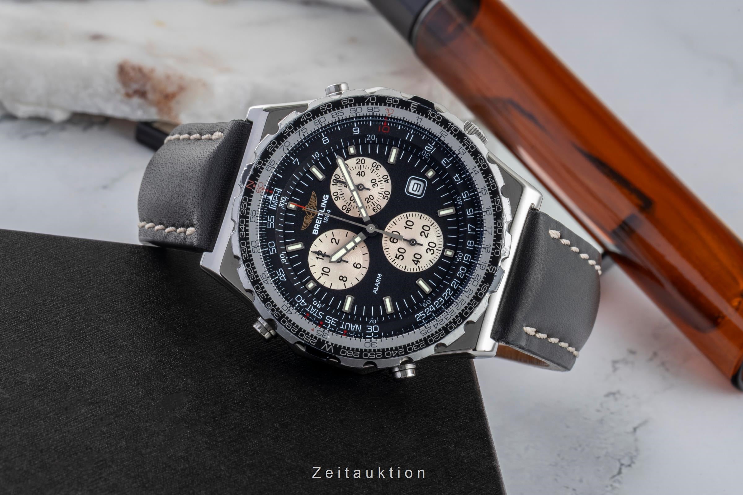 Breitling Jupiter Pilot Navitimer Edelstahl Quarz Herren Ref. 80975 Papiere 1997 [2602324]