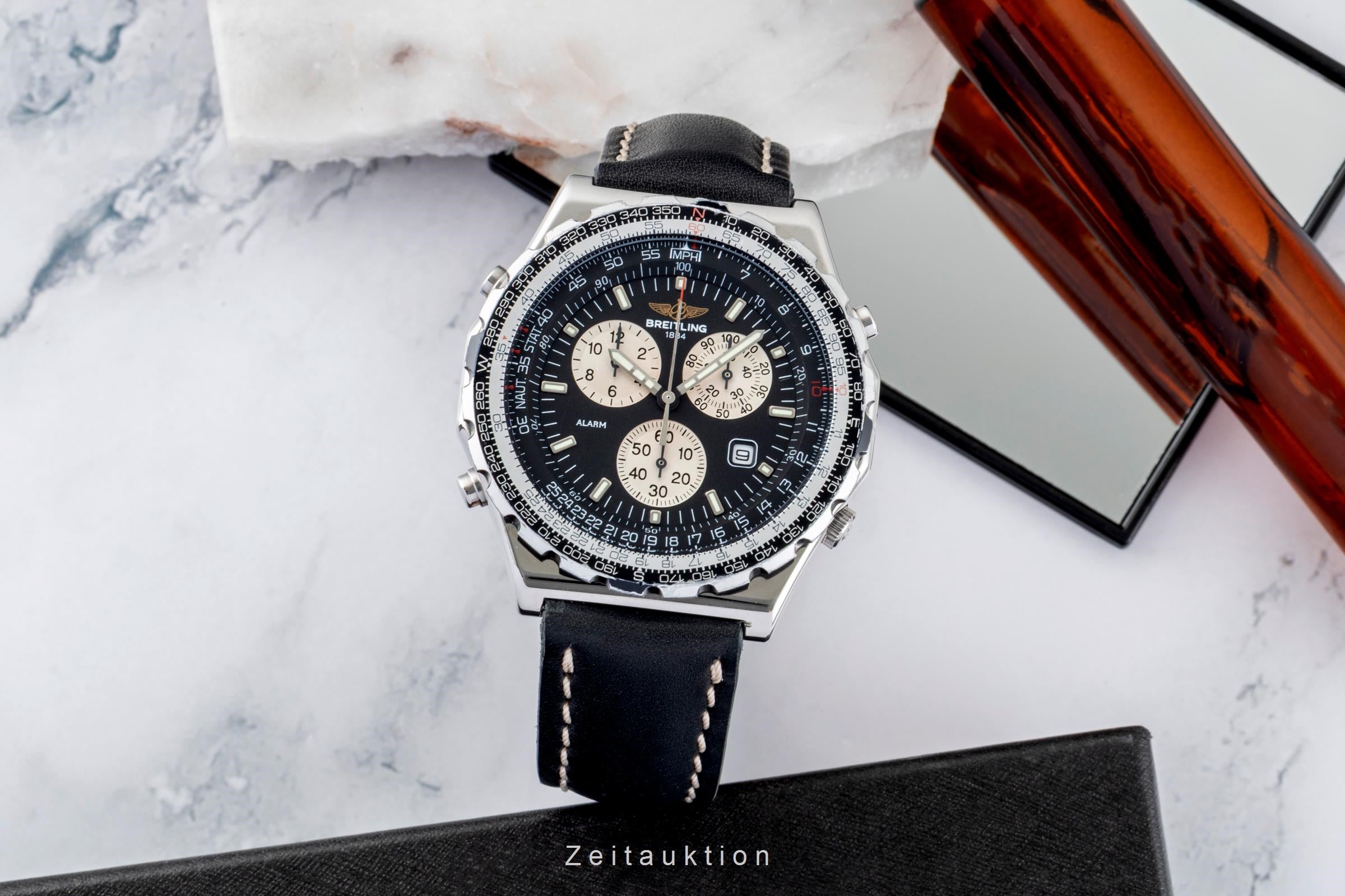 Breitling Jupiter Pilot Navitimer Edelstahl Quarz Herren Ref. 80975 Papiere 1997 [2602324]