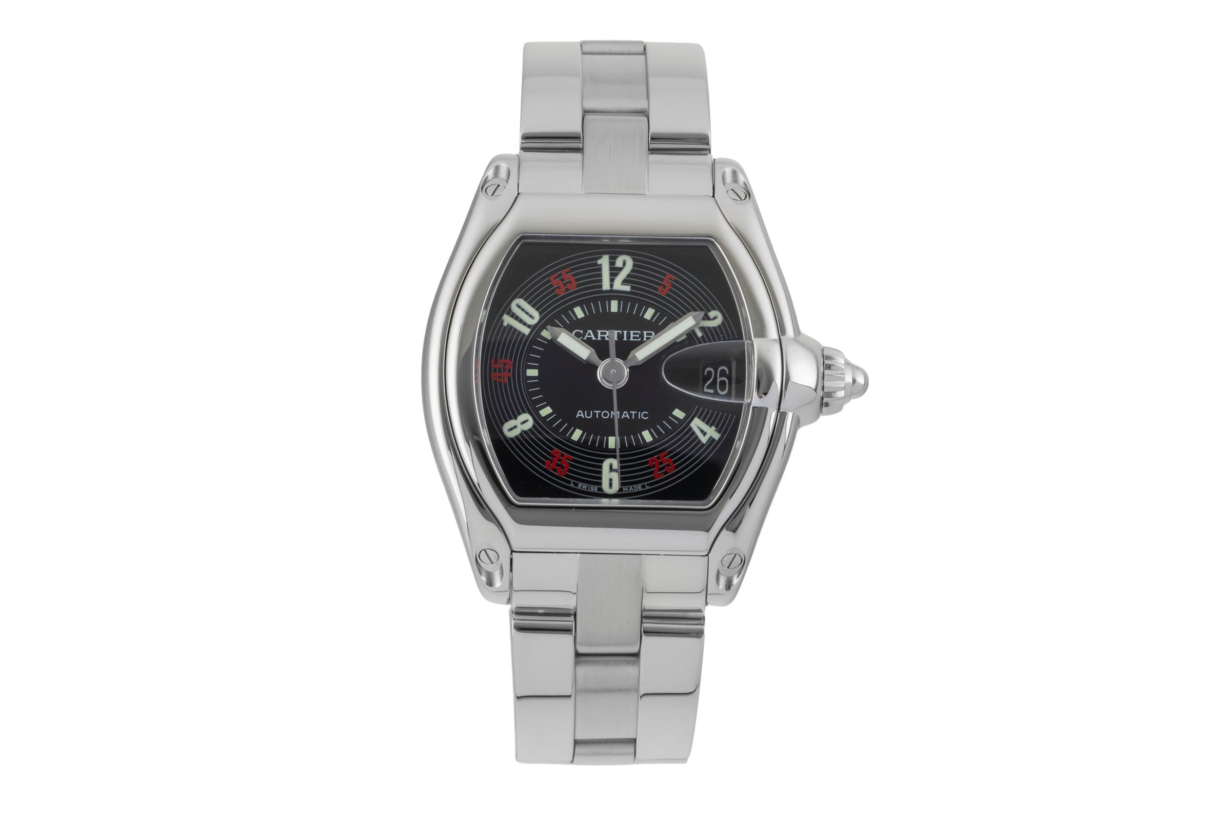 Cartier Roadster steel automatic men's watch W62002V3, 2510  [2602328]