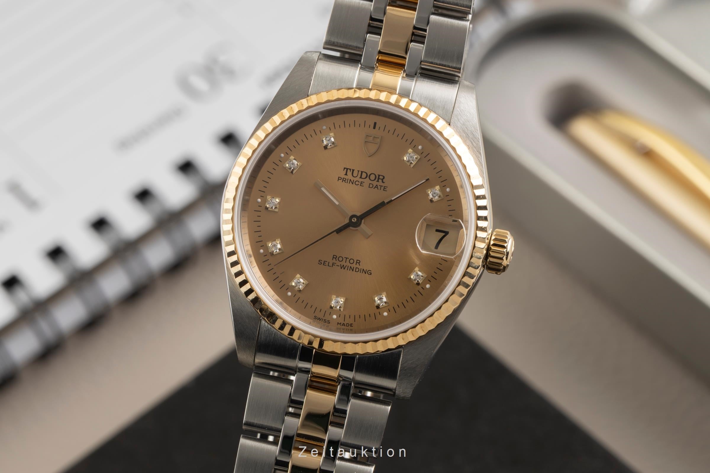 Tudor Prince Date acier / or  automatique unisexe 72033  [2602329]