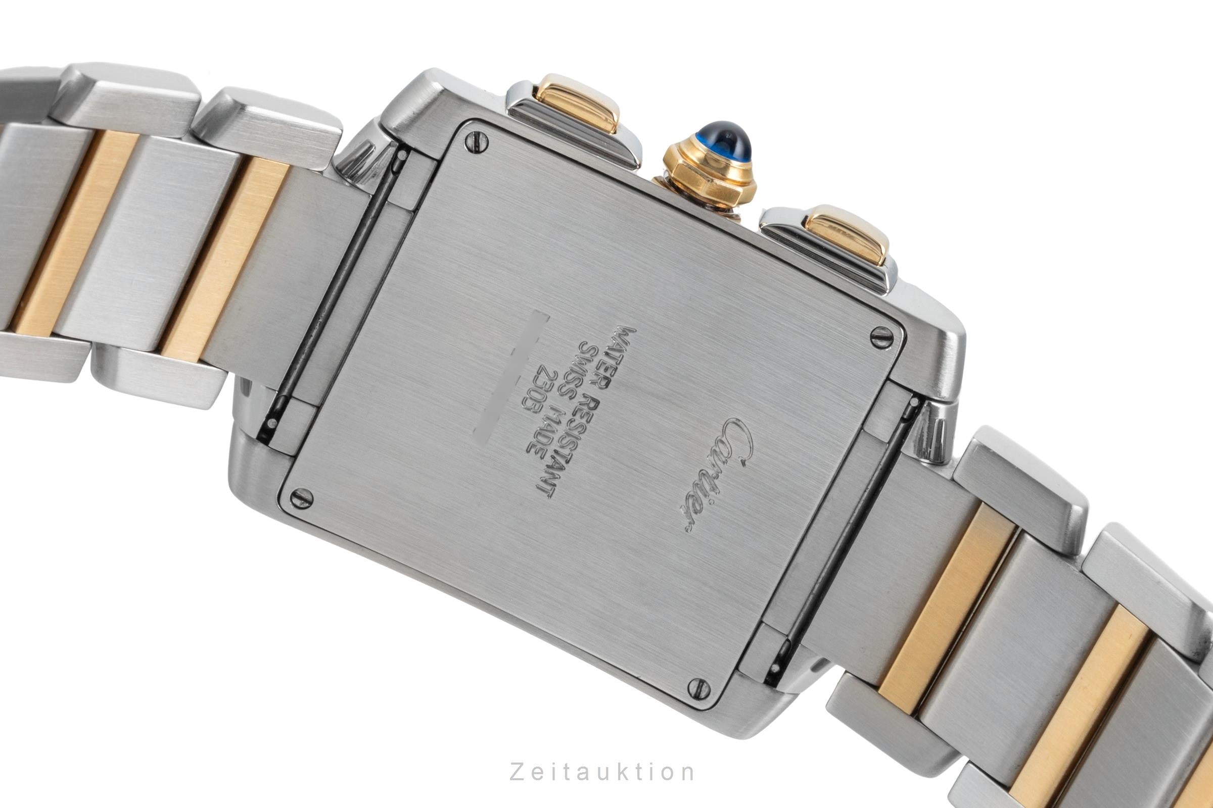 Cartier Tank Francaise chronograph steel / gold quartz men's watch W51004Q4  [2602331]