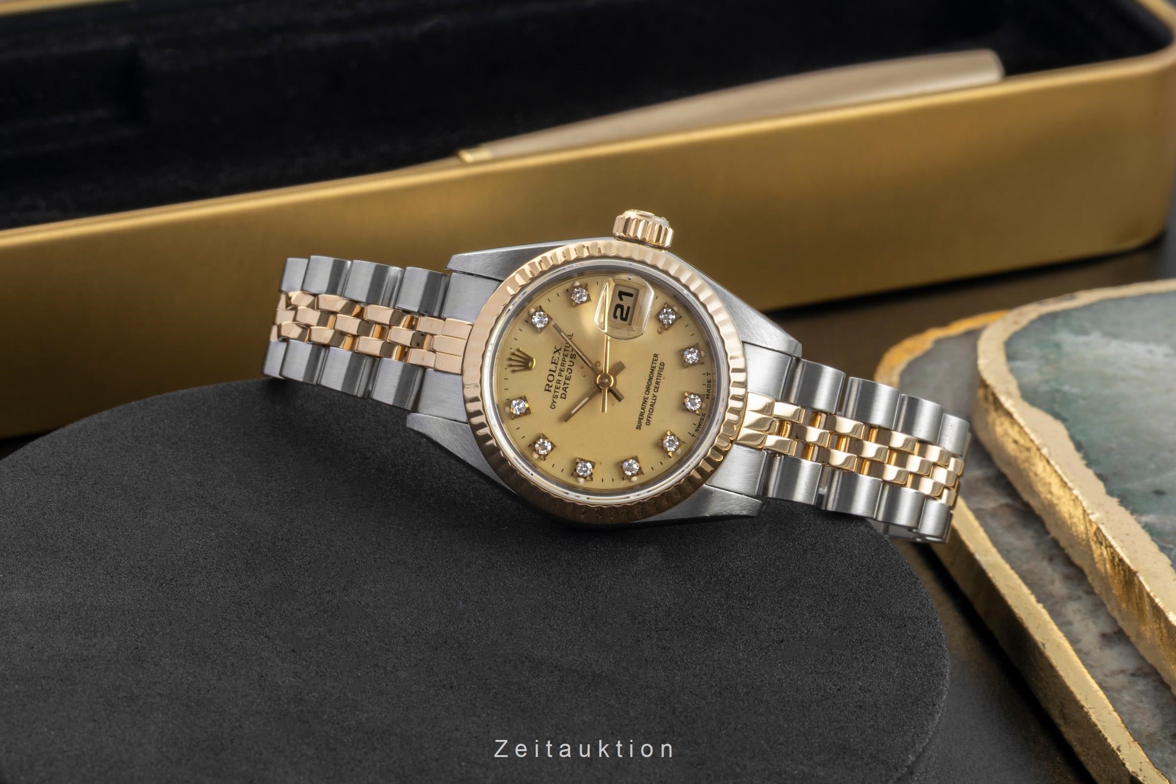 Rolex Lady Datejust 26 Stahl Gold Diamond Dial Damenuhr Ref. 69173 Papiere 1986 [2602335]