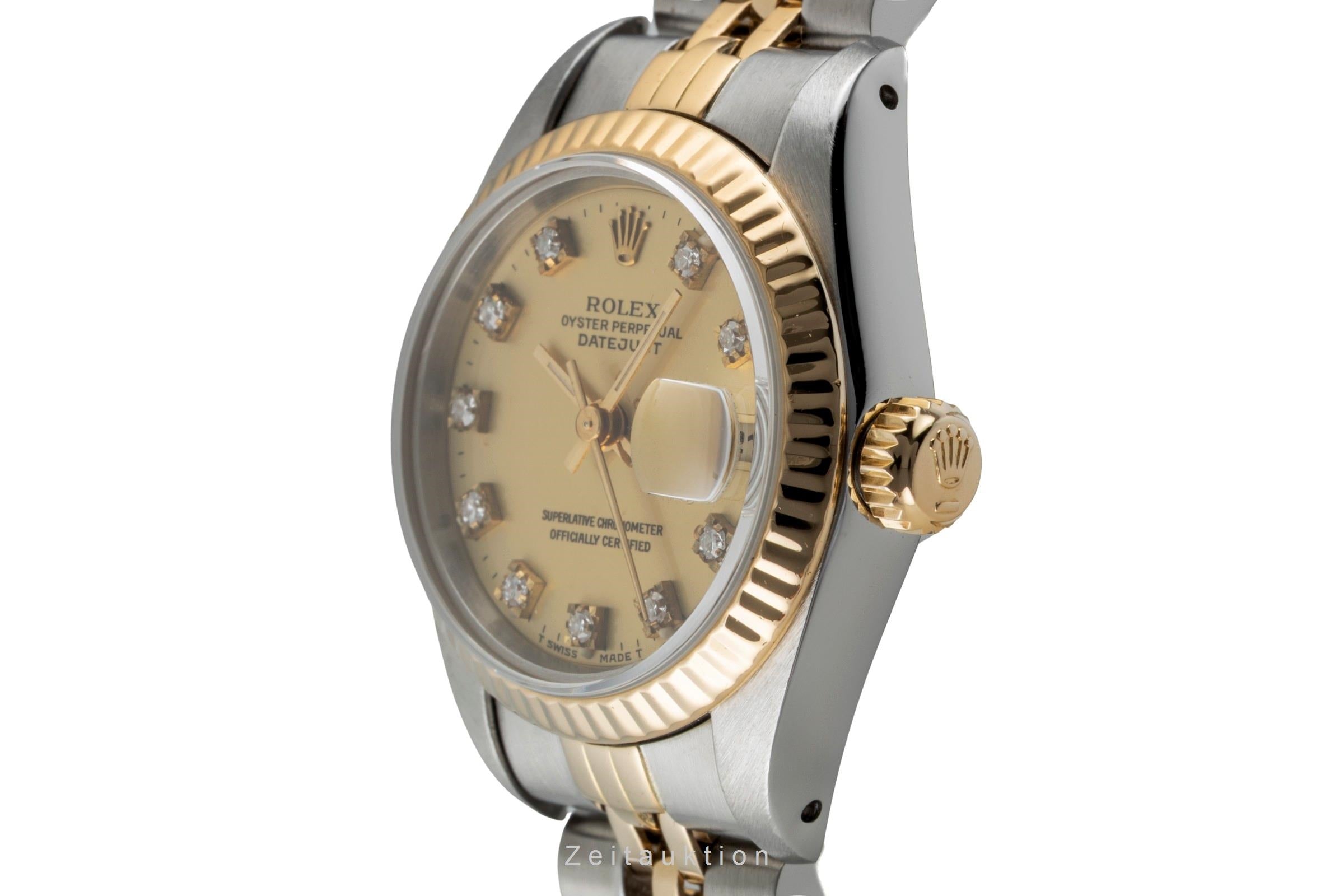 Rolex Lady Datejust 26 Stahl Gold Diamond Dial Damenuhr Ref. 69173 Papiere 1986 [2602335]