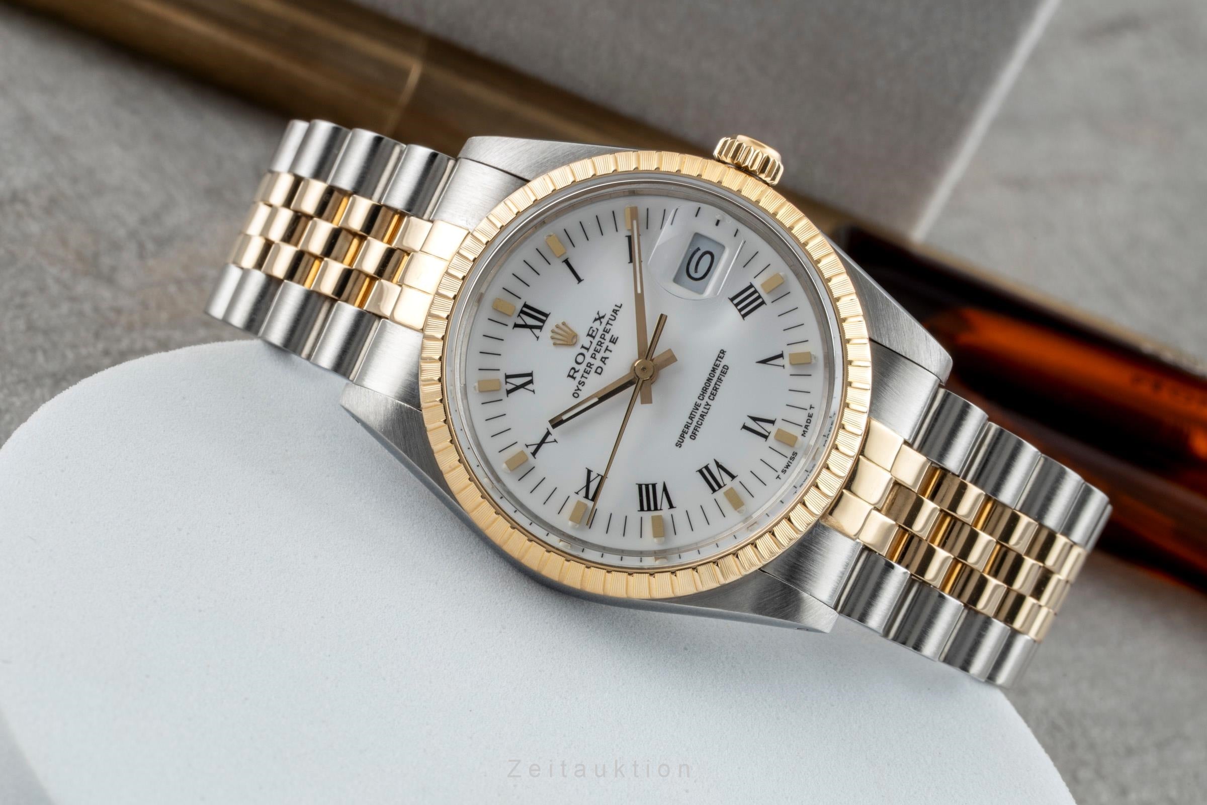 Rolex Date acier / or  automatique montre pour hommes 15053  [2602336]
