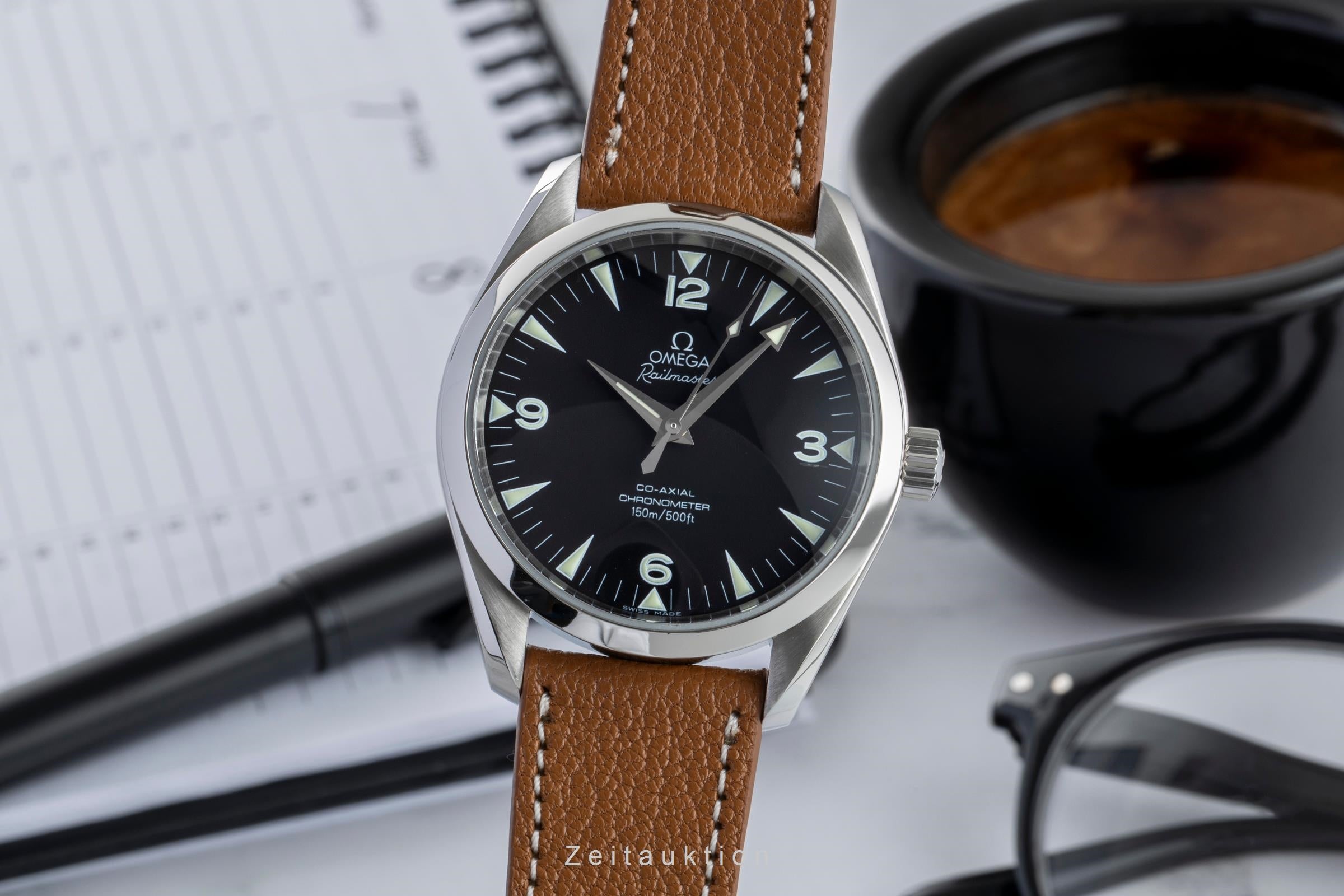 Omega Railmaster acero automático reloj para caballeros 2803.52.37  [2602341]