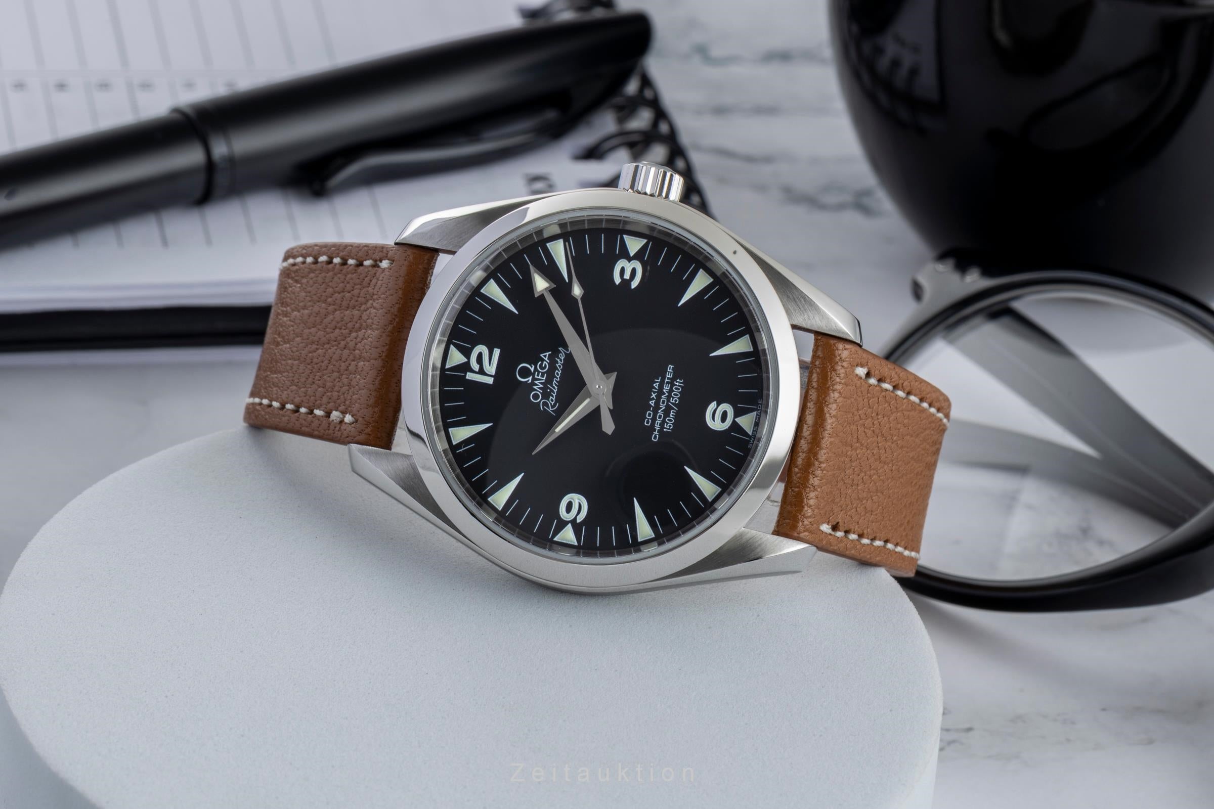Omega Railmaster acero automático reloj para caballeros 2803.52.37  [2602341]
