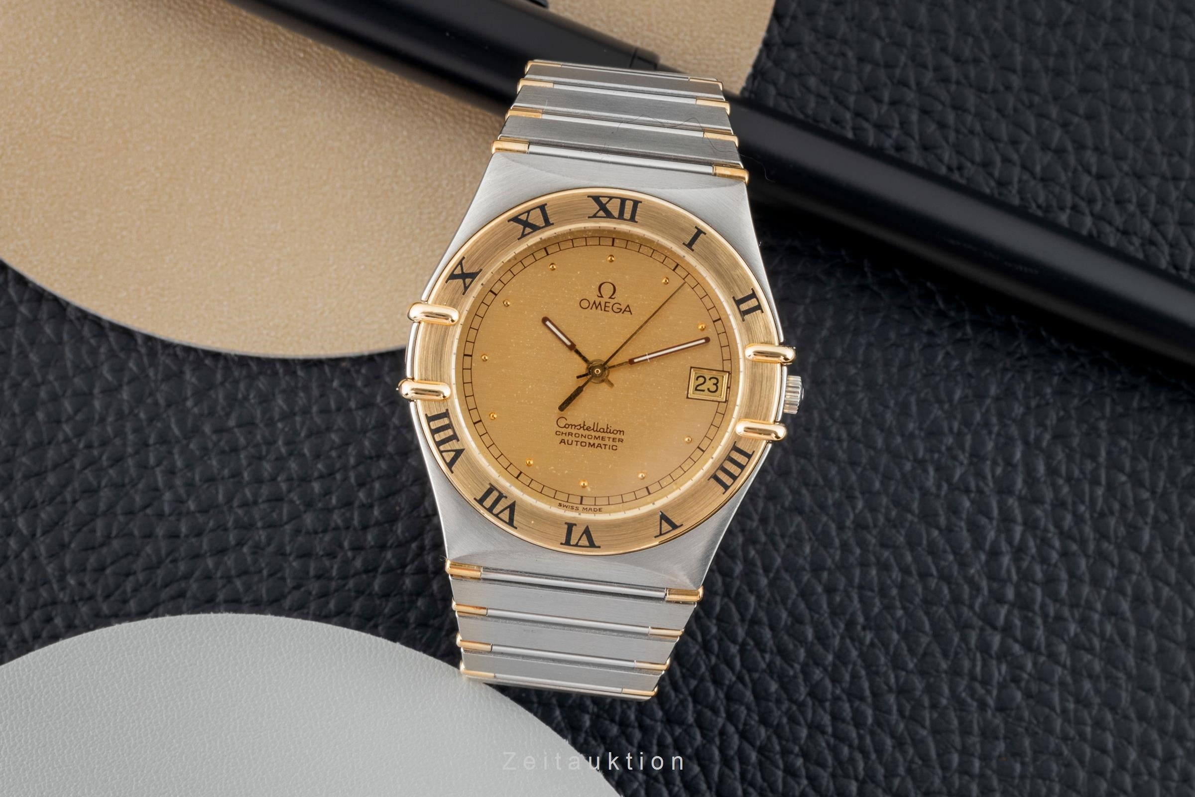 Omega Constellation acier / or  automatique montre pour hommes 368.1075  [2602349]