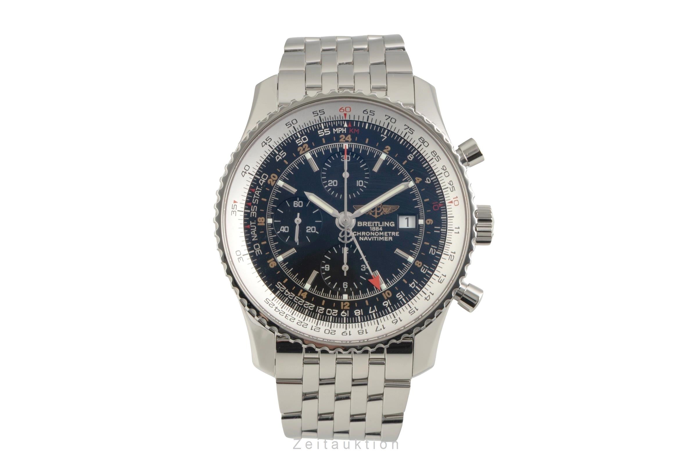 Breitling Navitimer World chronograph steel automatic men's watch A24322  [2602350]