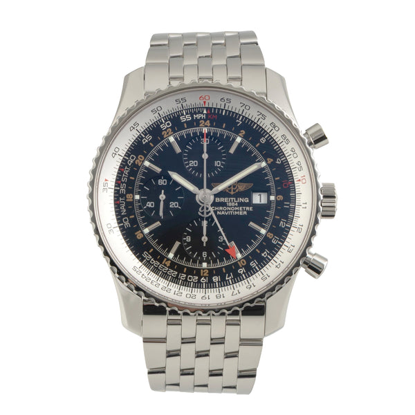 Breitling Navitimer World chronograph steel automatic men's watch A24322  [2602350]
