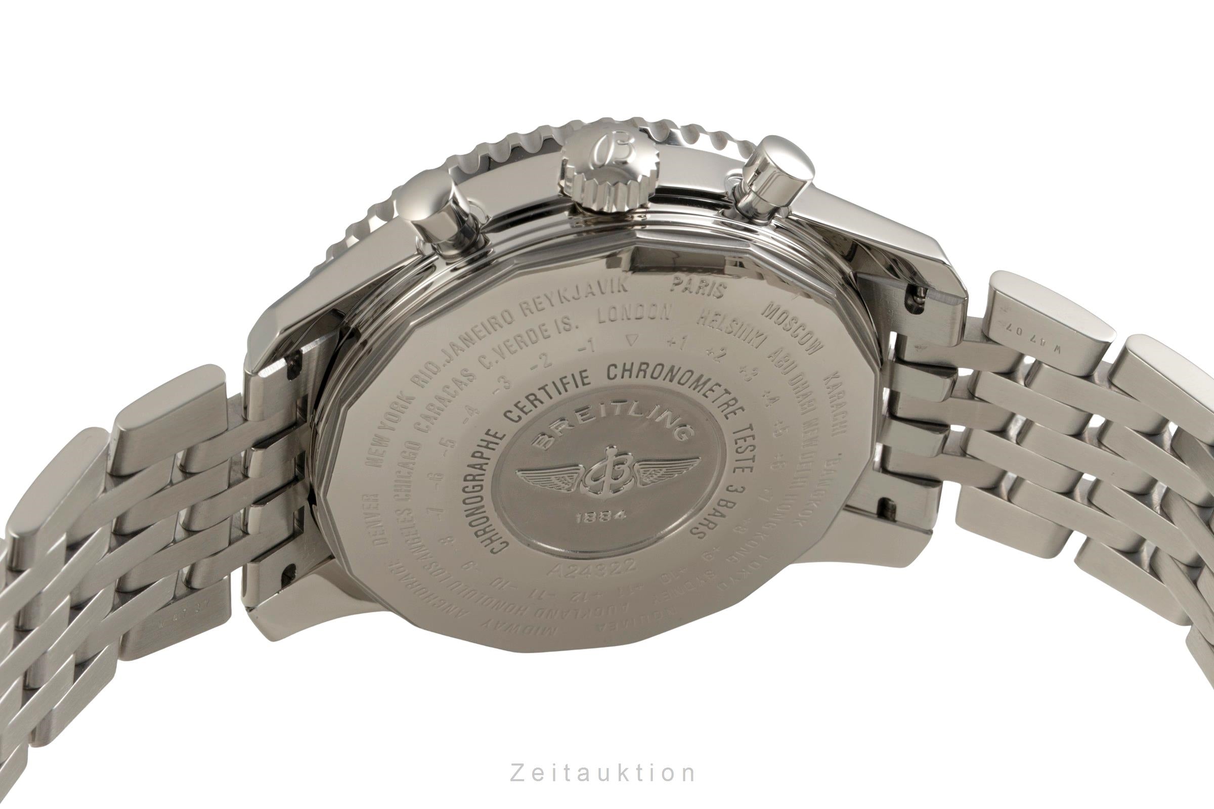 Breitling Navitimer World chronograph steel automatic men's watch A24322  [2602350]