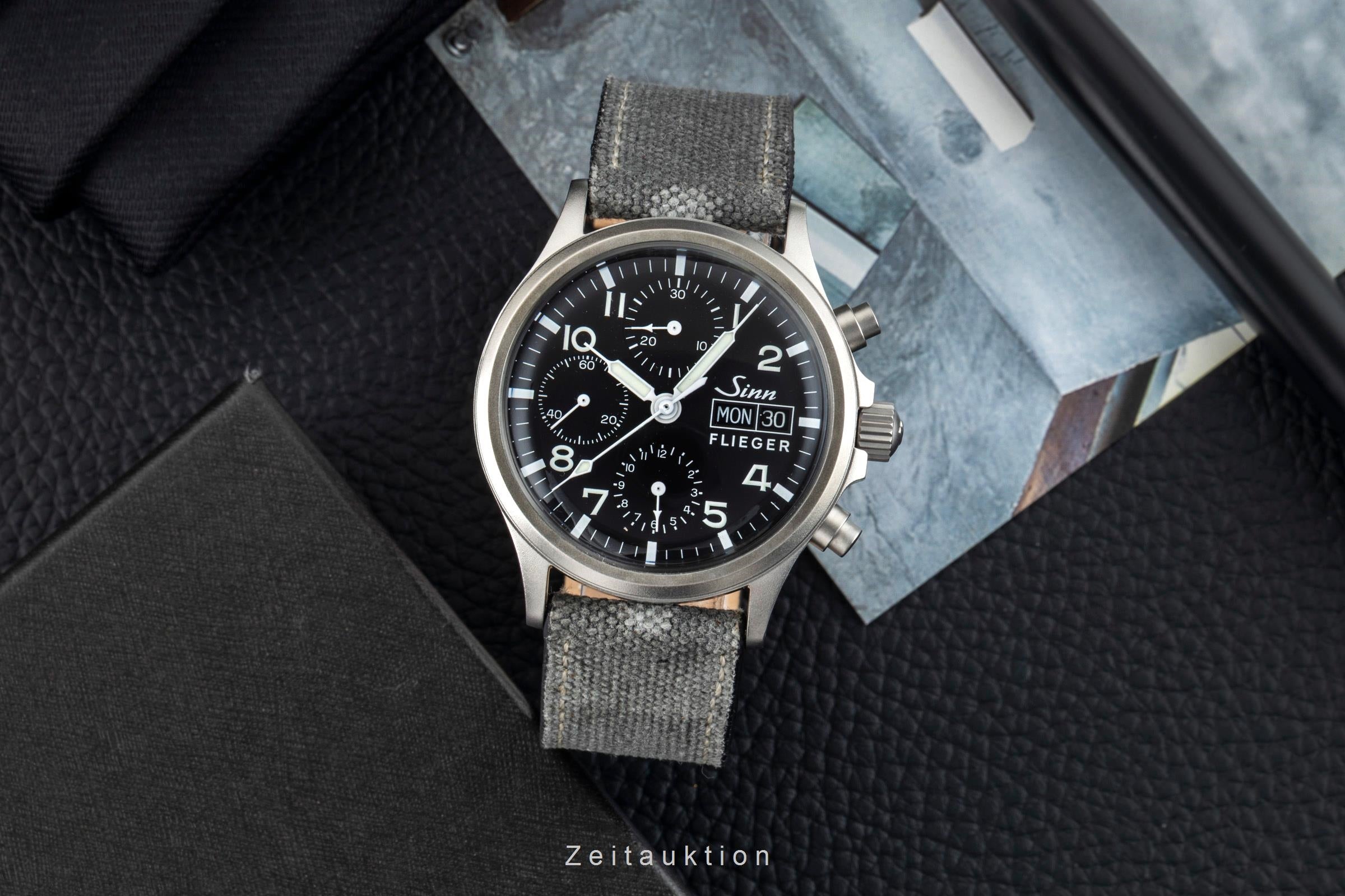 Sinn 356 chronographe acier automatique montre pour hommes 356.020 LP: 2100EUR  [2602356]