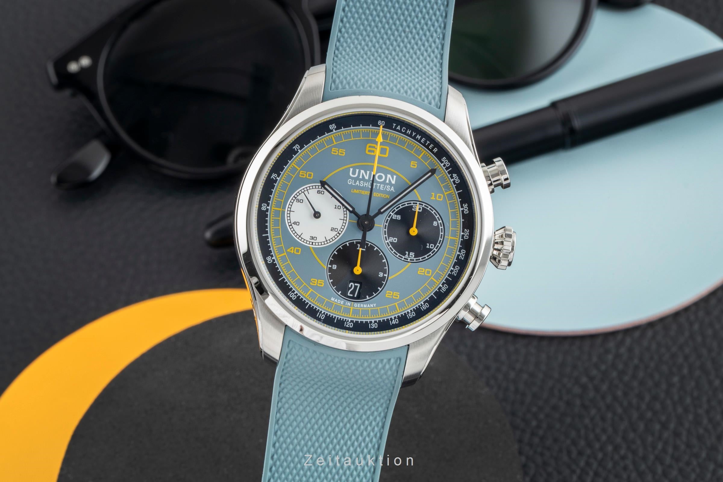 Union Glashütte Belisar cronografo acciaio automatismo orologio da uomo D009.427.17.042.09 Limited  [2602360]