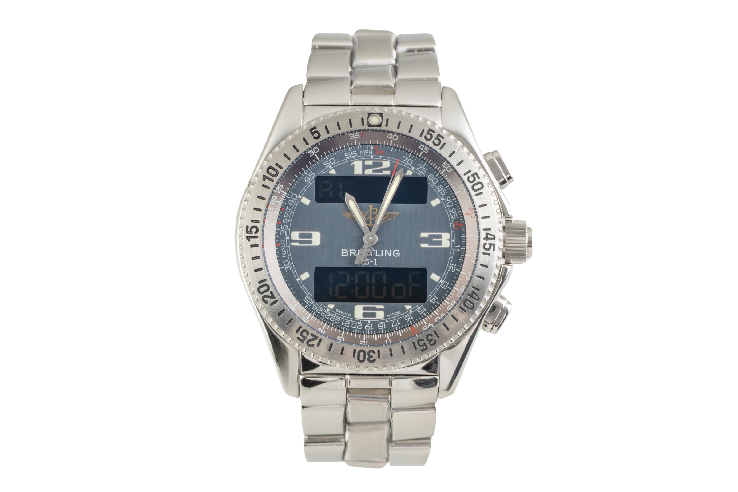 Breitling B1 cronografo acciaio quarzo orologio da uomo A68362  [2602361]