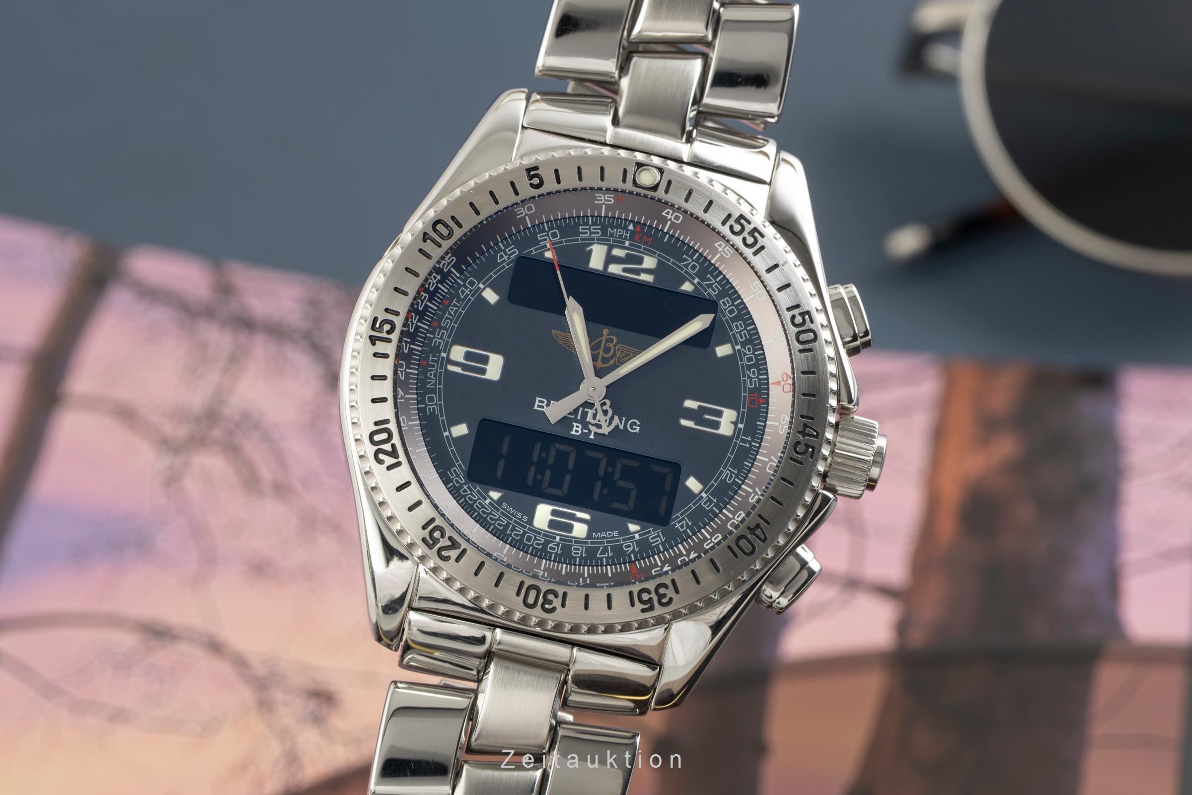 Breitling B1 cronografo acciaio quarzo orologio da uomo A68362  [2602361]