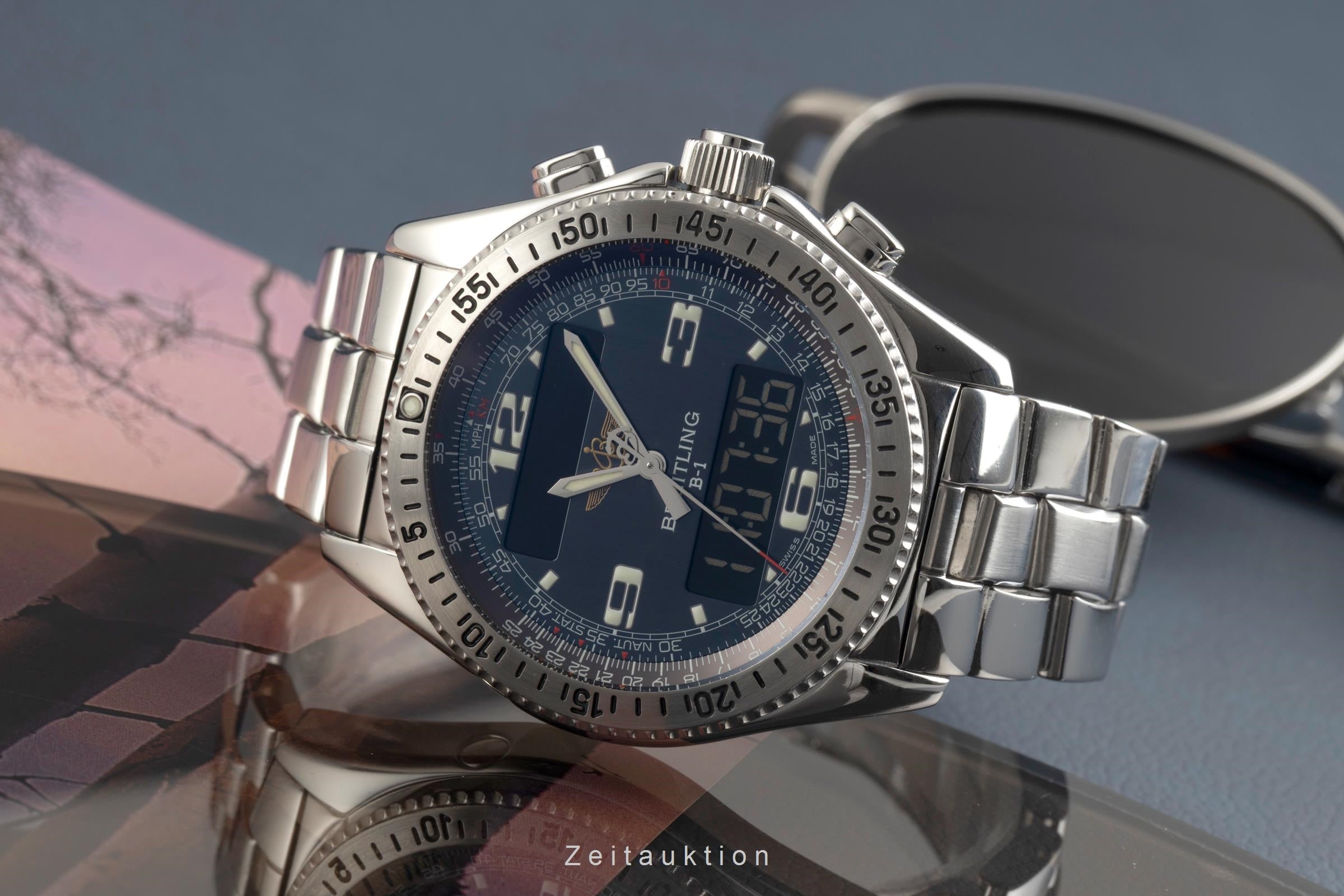 Breitling B1 cronografo acciaio quarzo orologio da uomo A68362  [2602361]