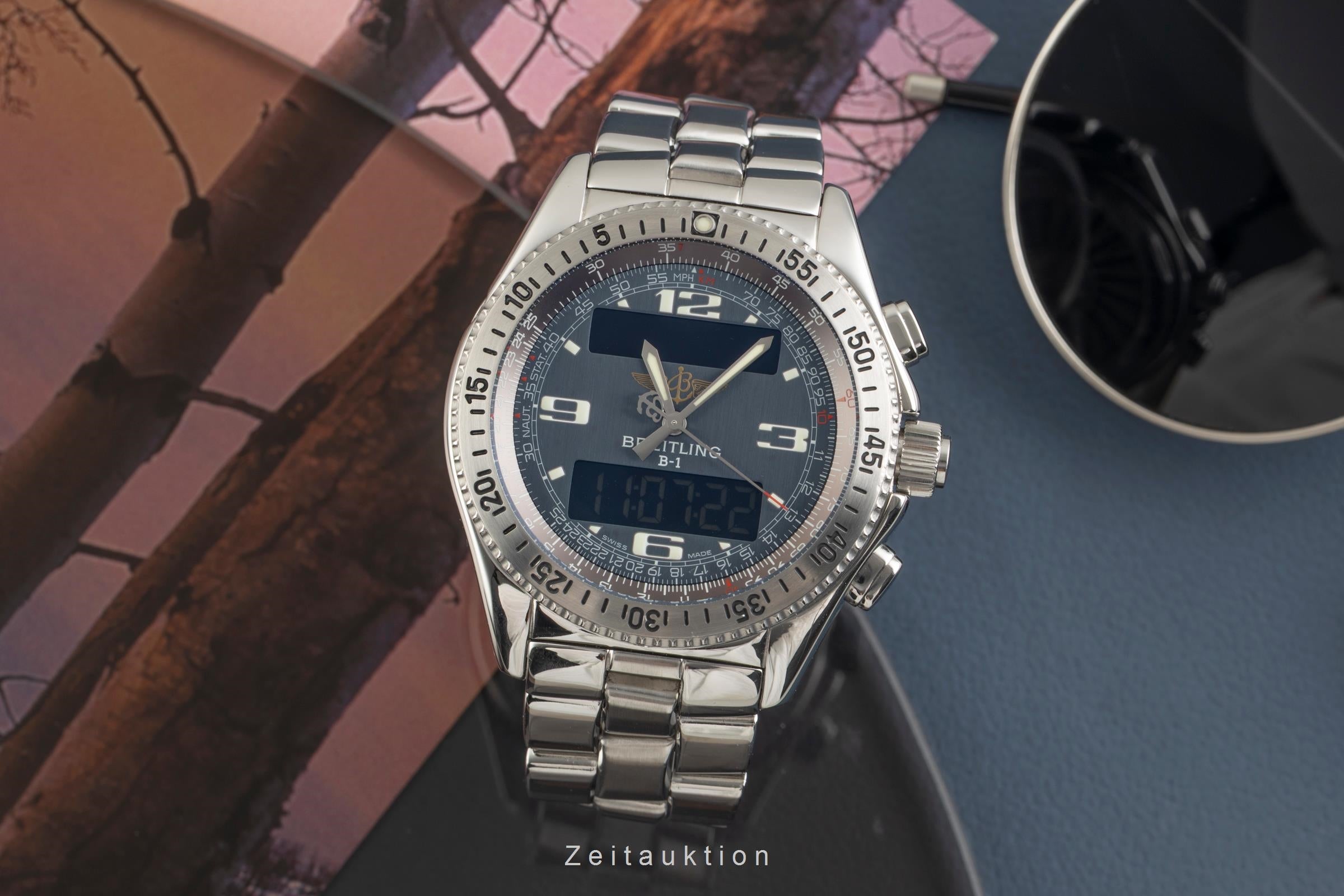 Breitling B1 cronografo acciaio quarzo orologio da uomo A68362  [2602361]