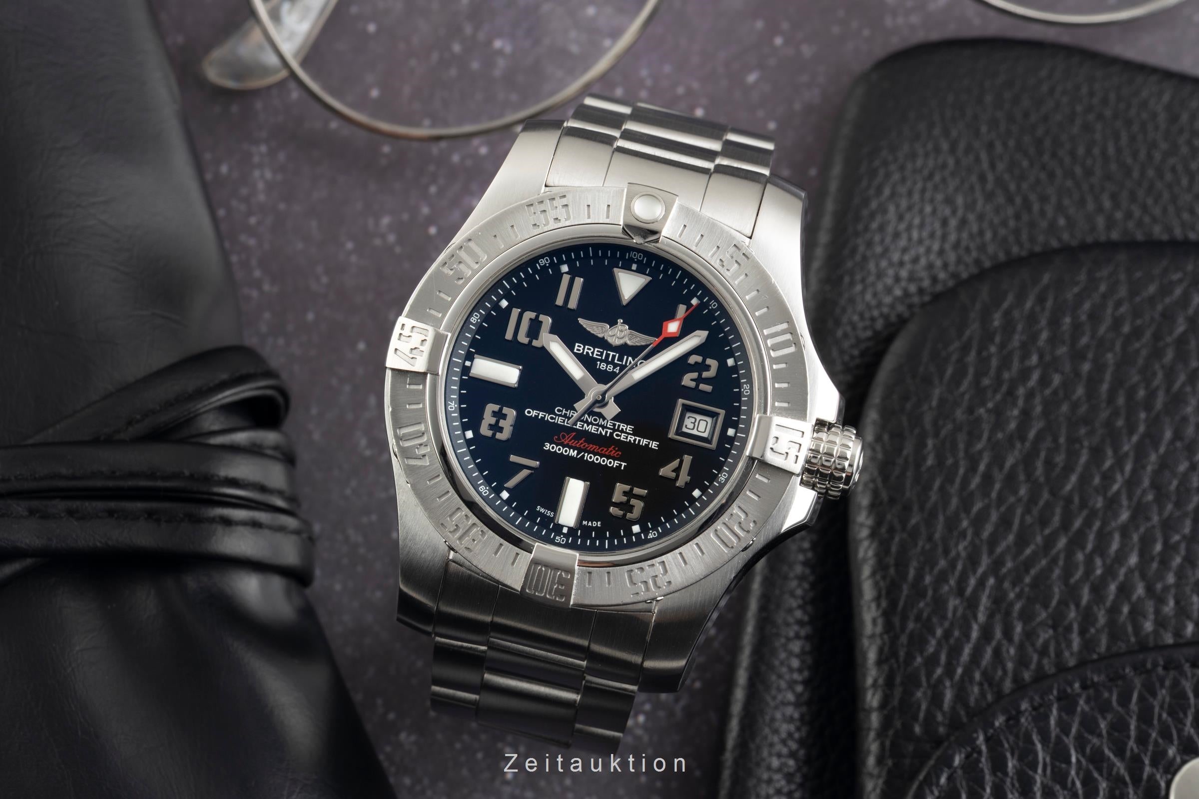 Breitling Avenger II Seawolf acier automatique montre pour hommes A1733110/BC31  [2602363]