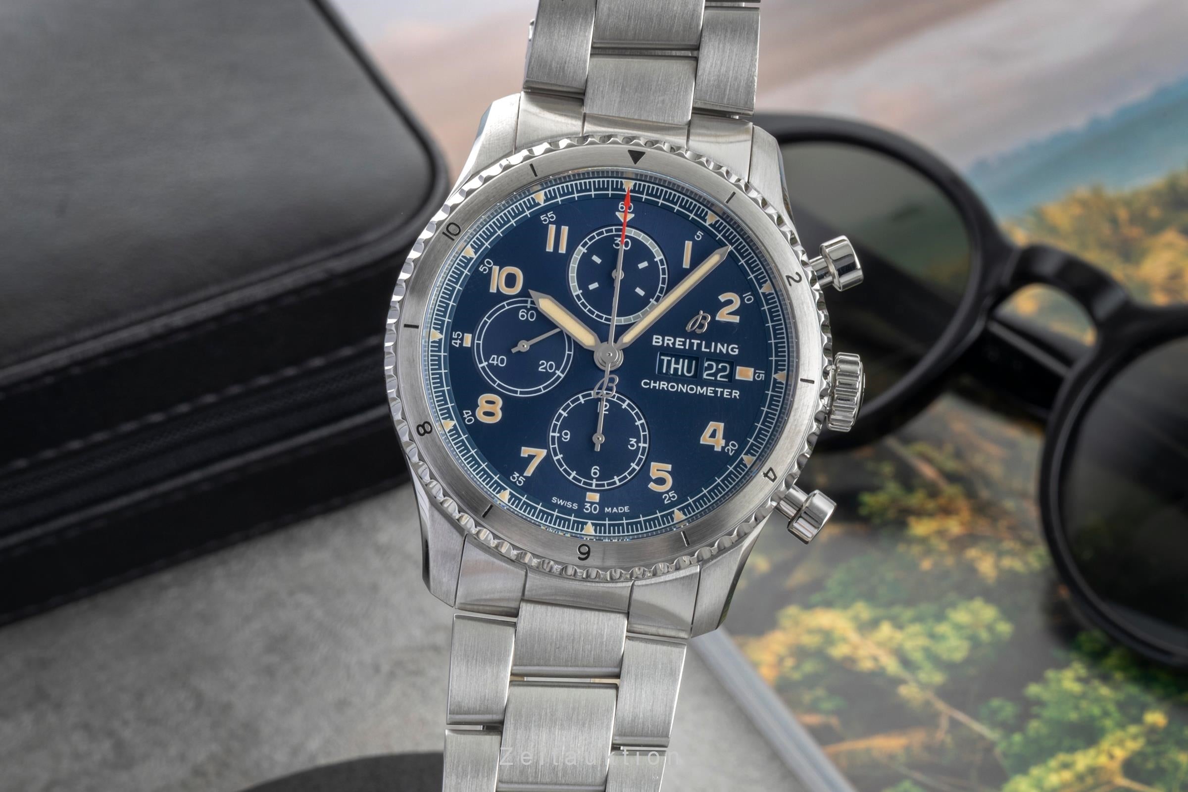 Breitling Aviator 8 chronograph steel automatic Kal. B13 Ref