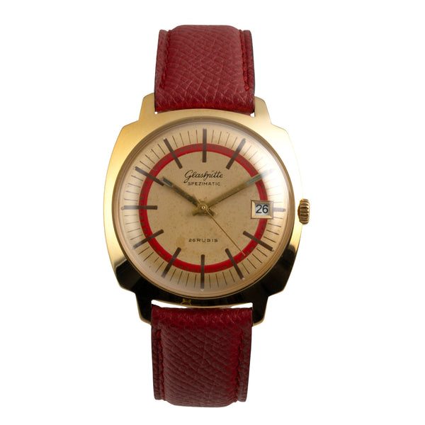 Glashütte Spezimatic latón bañado en oro automático reloj para caballeros Vintage  [2602370]