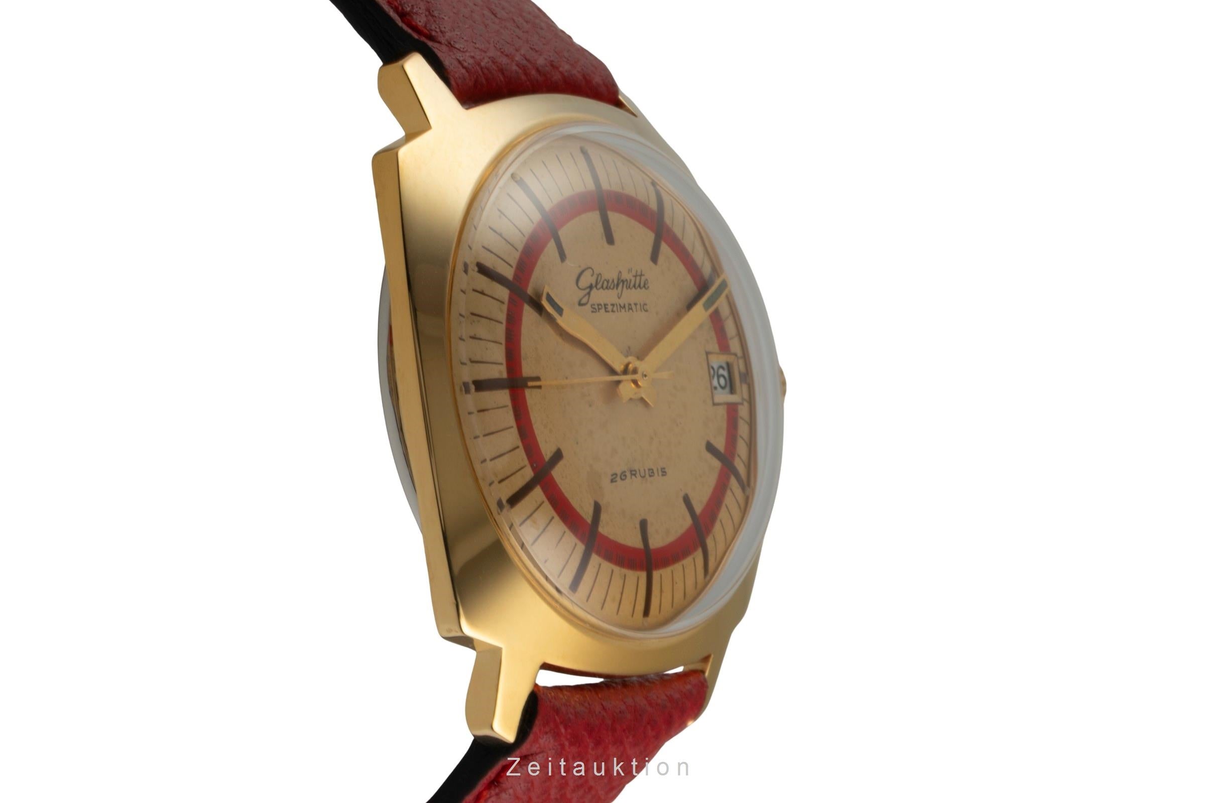 Glashütte Spezimatic latón bañado en oro automático reloj para caballeros Vintage  [2602370]