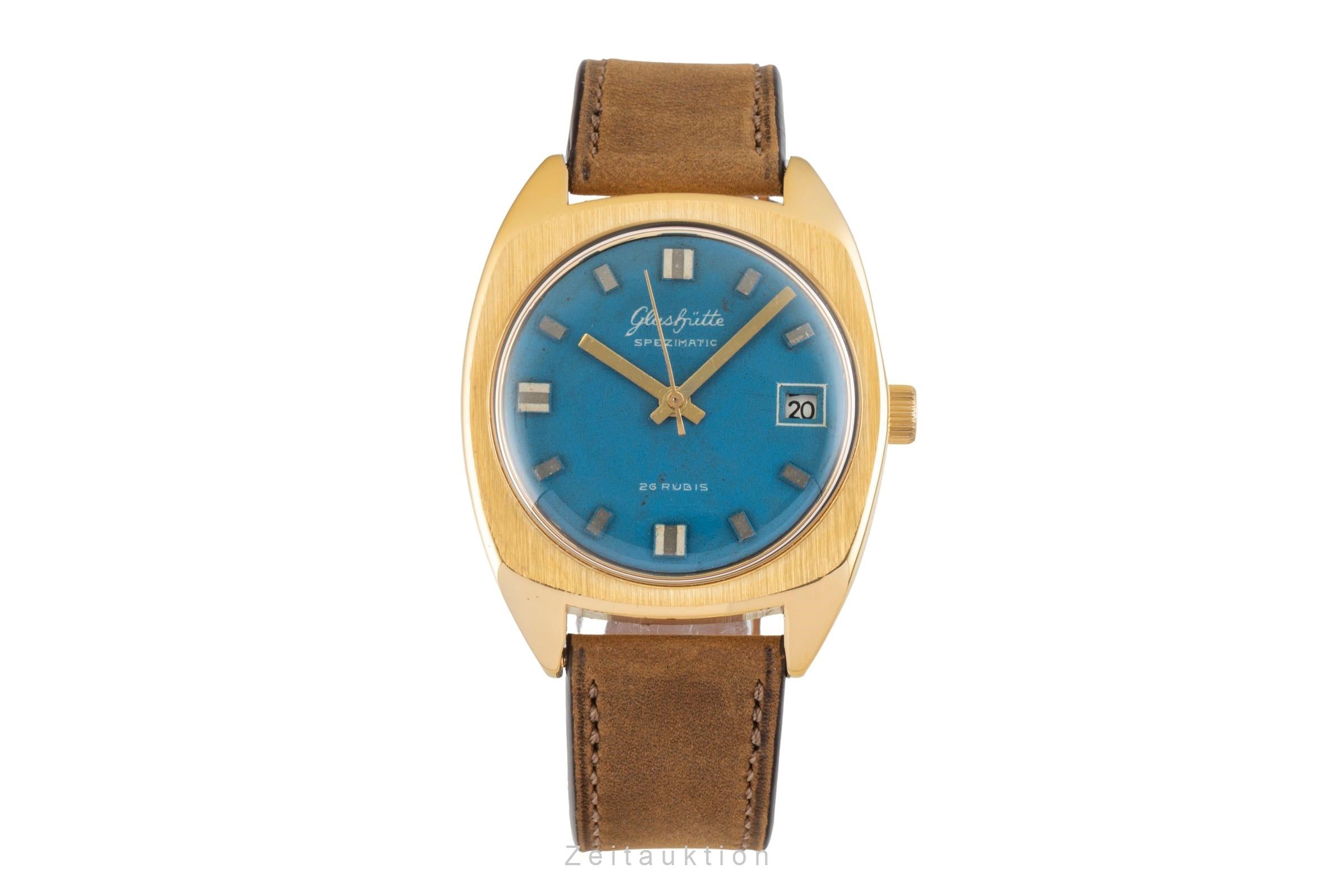 Glashütte Spezimatic latón bañado en oro automático reloj para caballeros Vintage  [2602371]