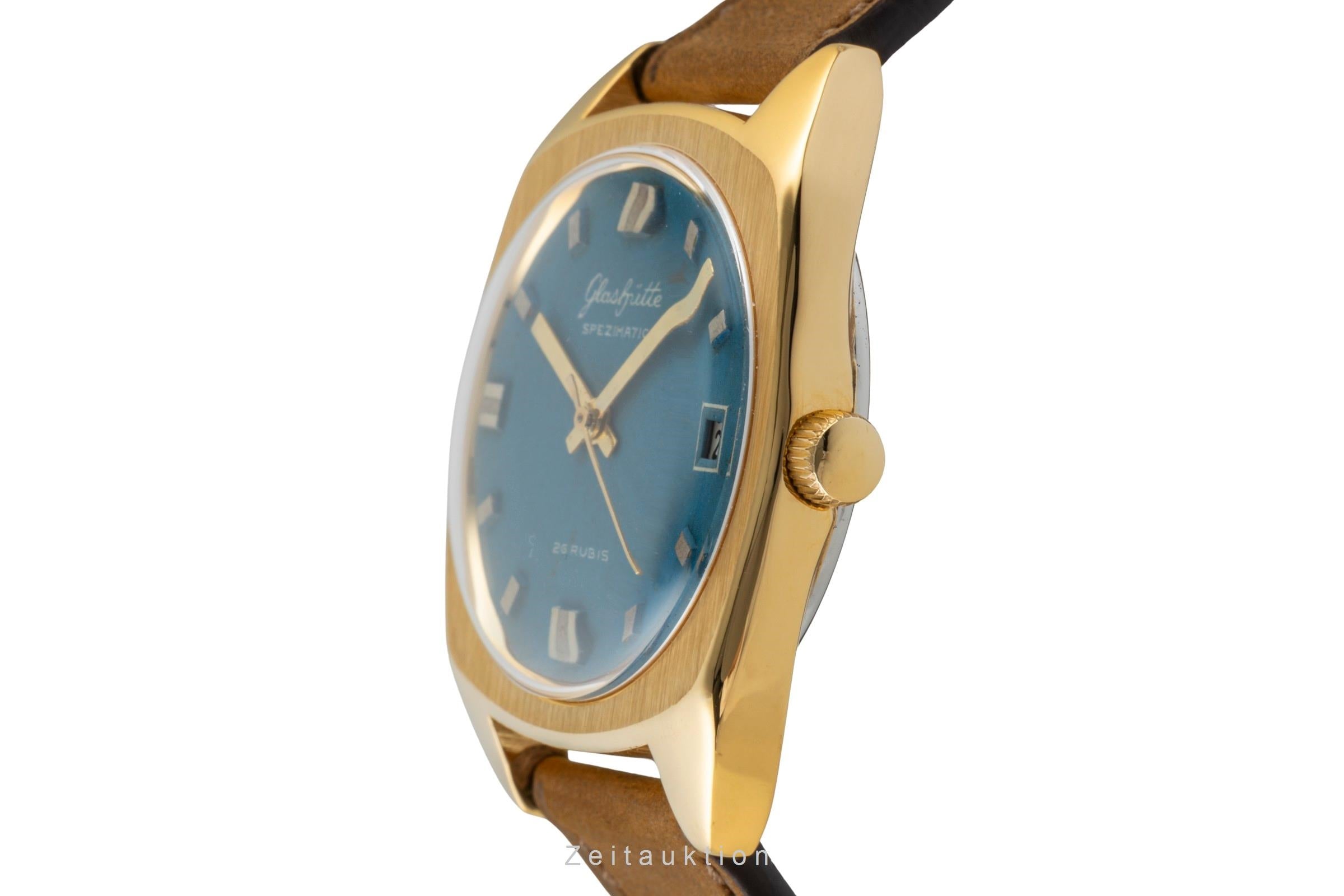 Glashütte Spezimatic latón bañado en oro automático reloj para caballeros Vintage  [2602371]