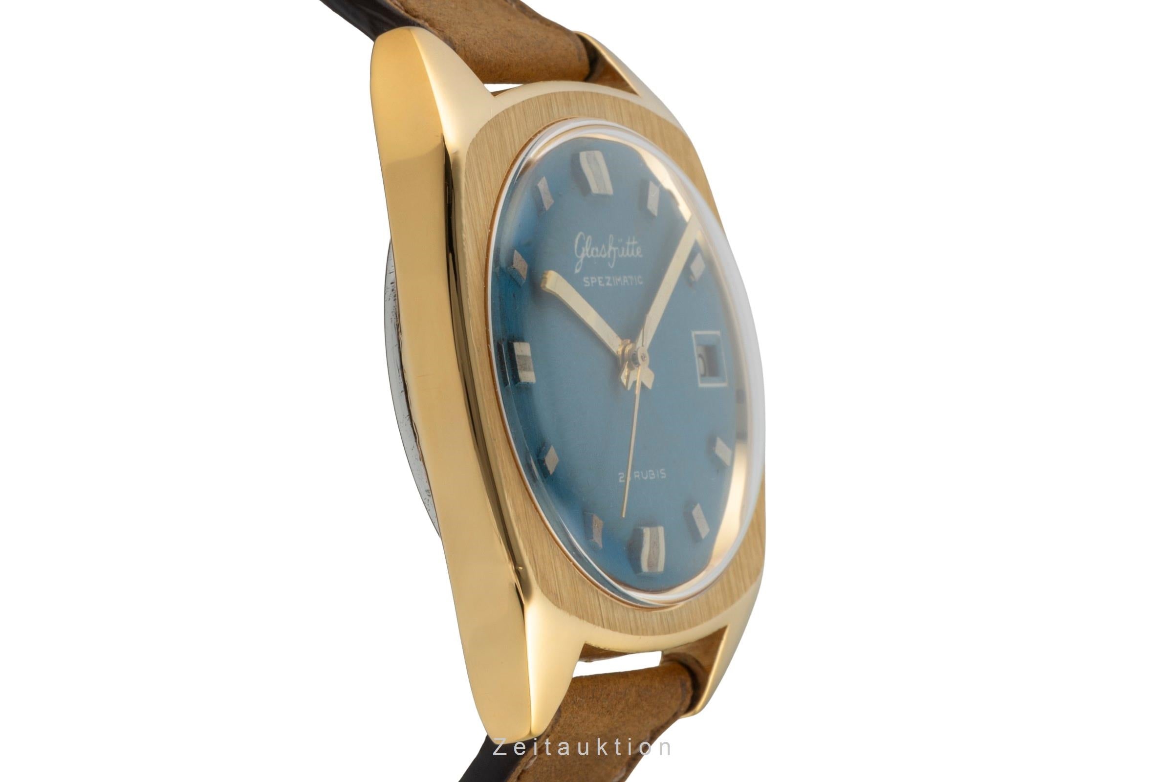 Glashütte Spezimatic latón bañado en oro automático reloj para caballeros Vintage  [2602371]