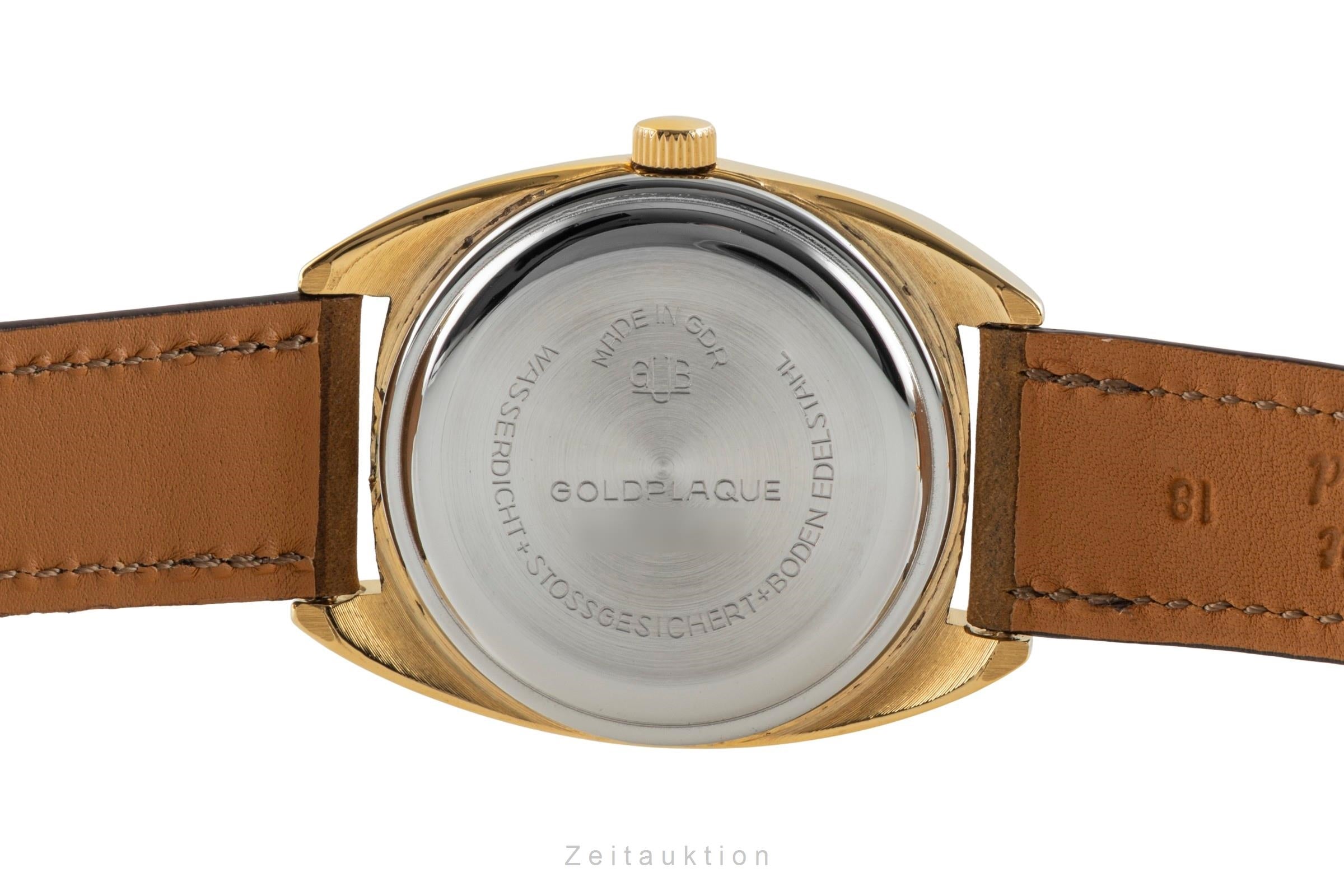 Glashütte Spezimatic latón bañado en oro automático reloj para caballeros Vintage  [2602371]