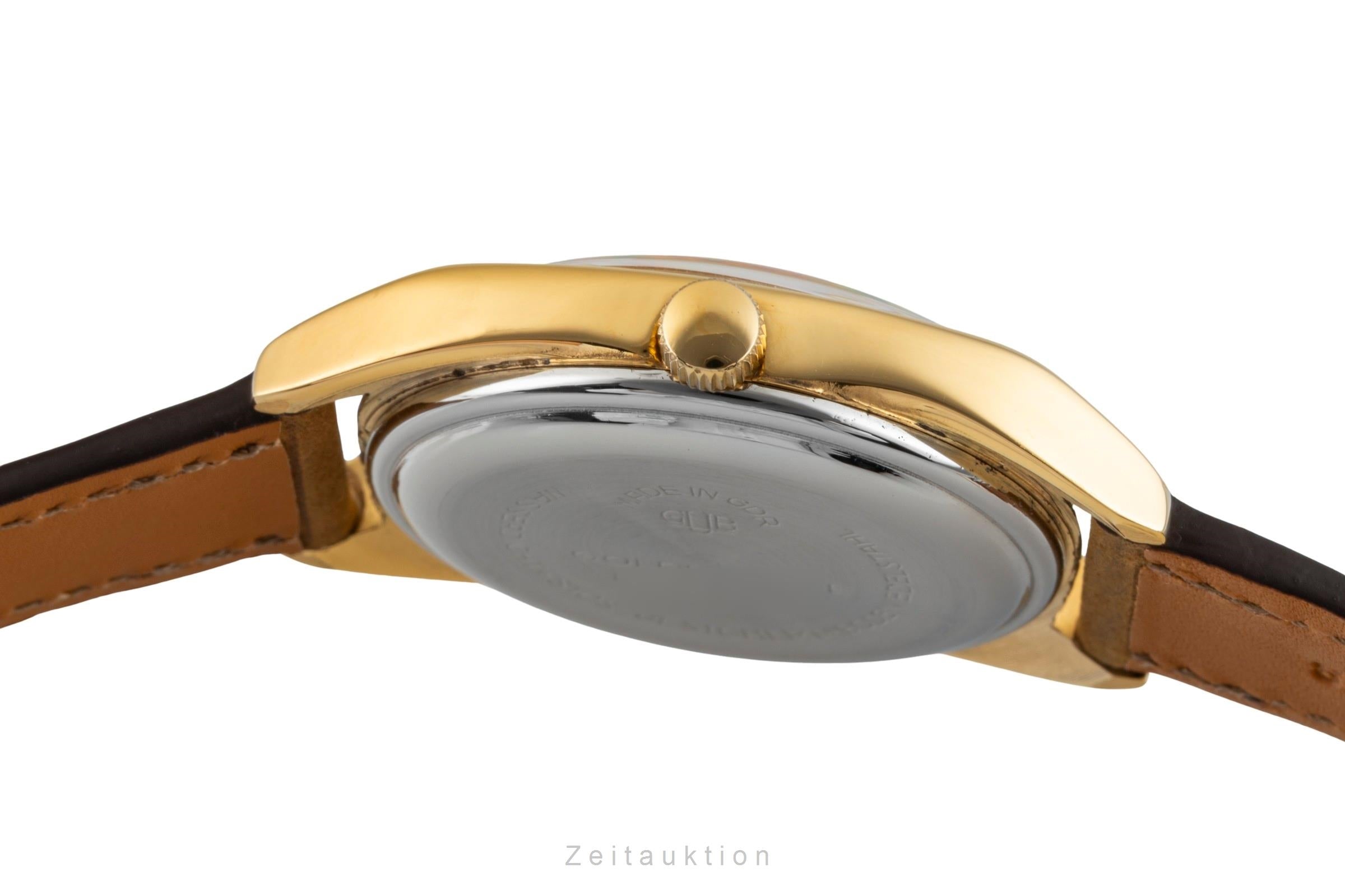 Glashütte Spezimatic latón bañado en oro automático reloj para caballeros Vintage  [2602371]