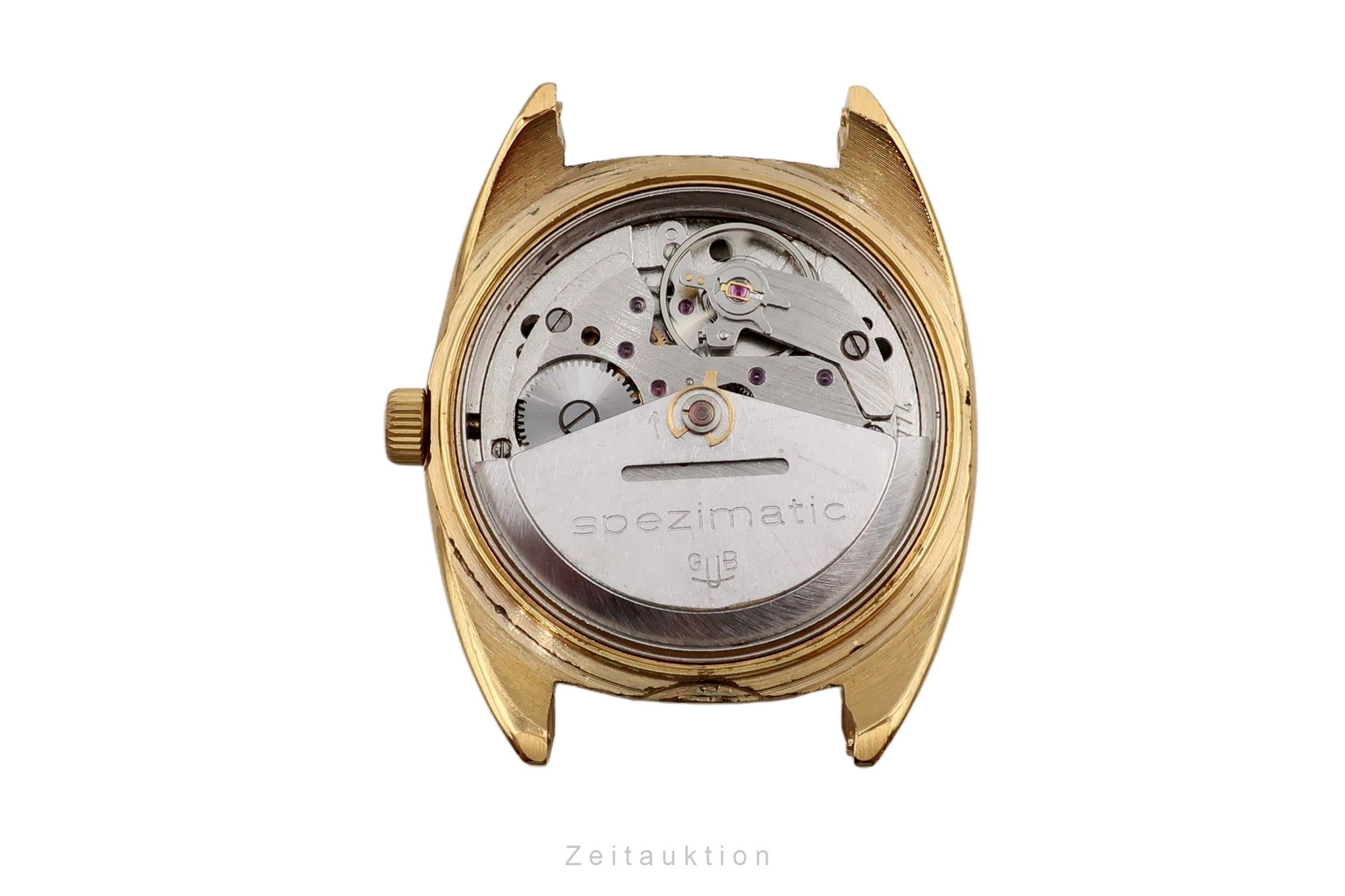 Glashütte Spezimatic latón bañado en oro automático reloj para caballeros Vintage  [2602371]