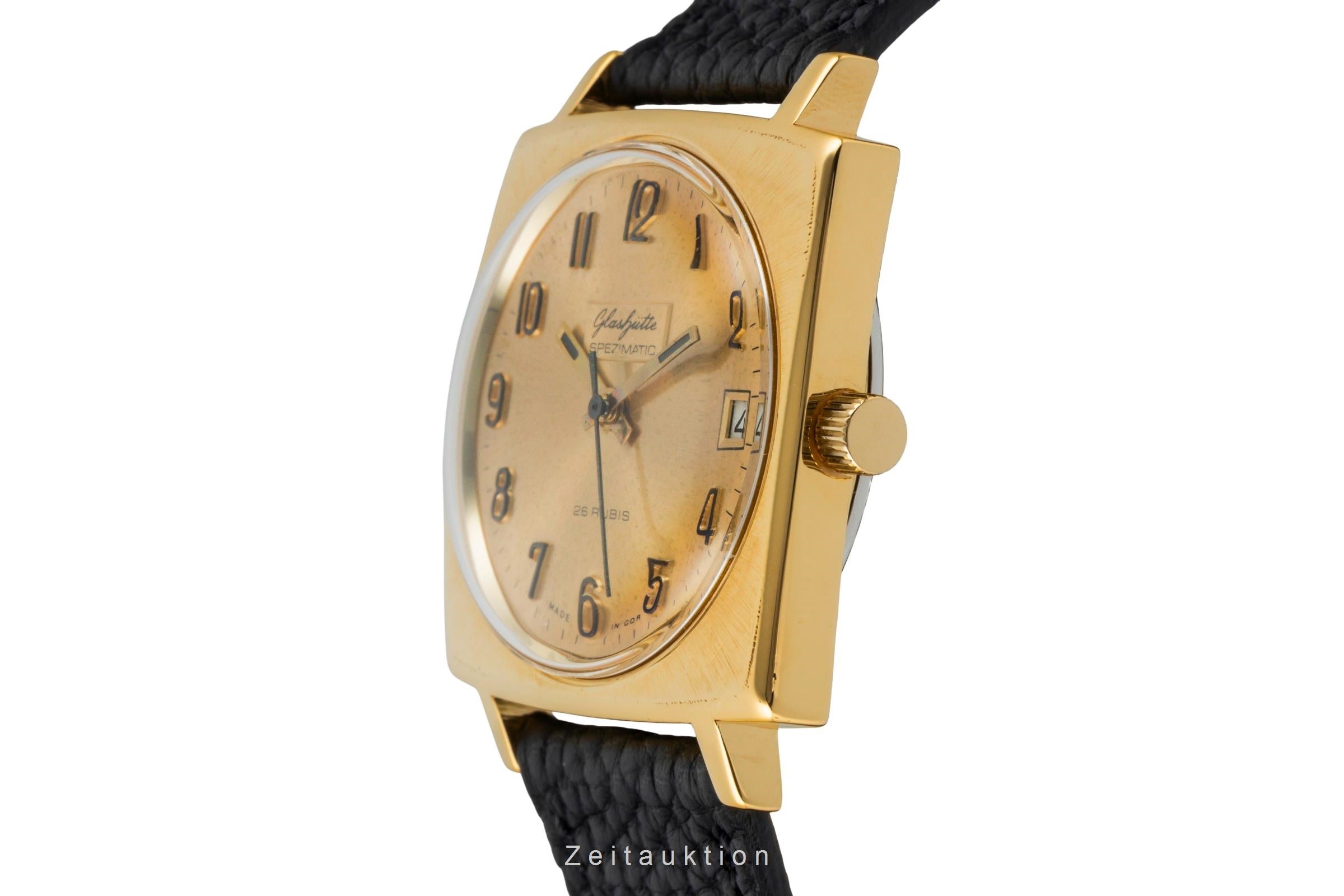 Glashütte Spezimatic latón bañado en oro automático reloj para caballeros Vintage  [2602373]