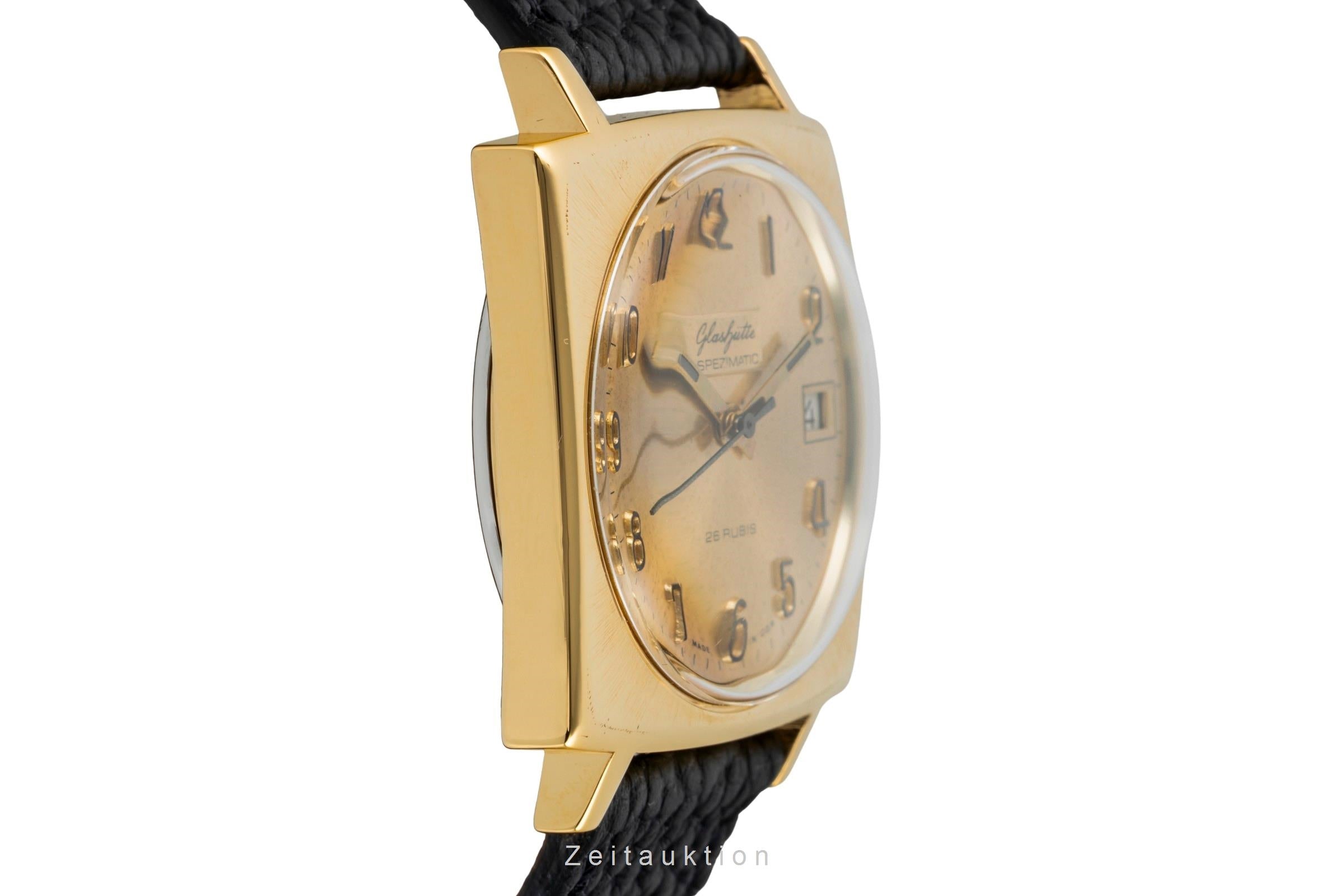 Glashütte Spezimatic latón bañado en oro automático reloj para caballeros Vintage  [2602373]