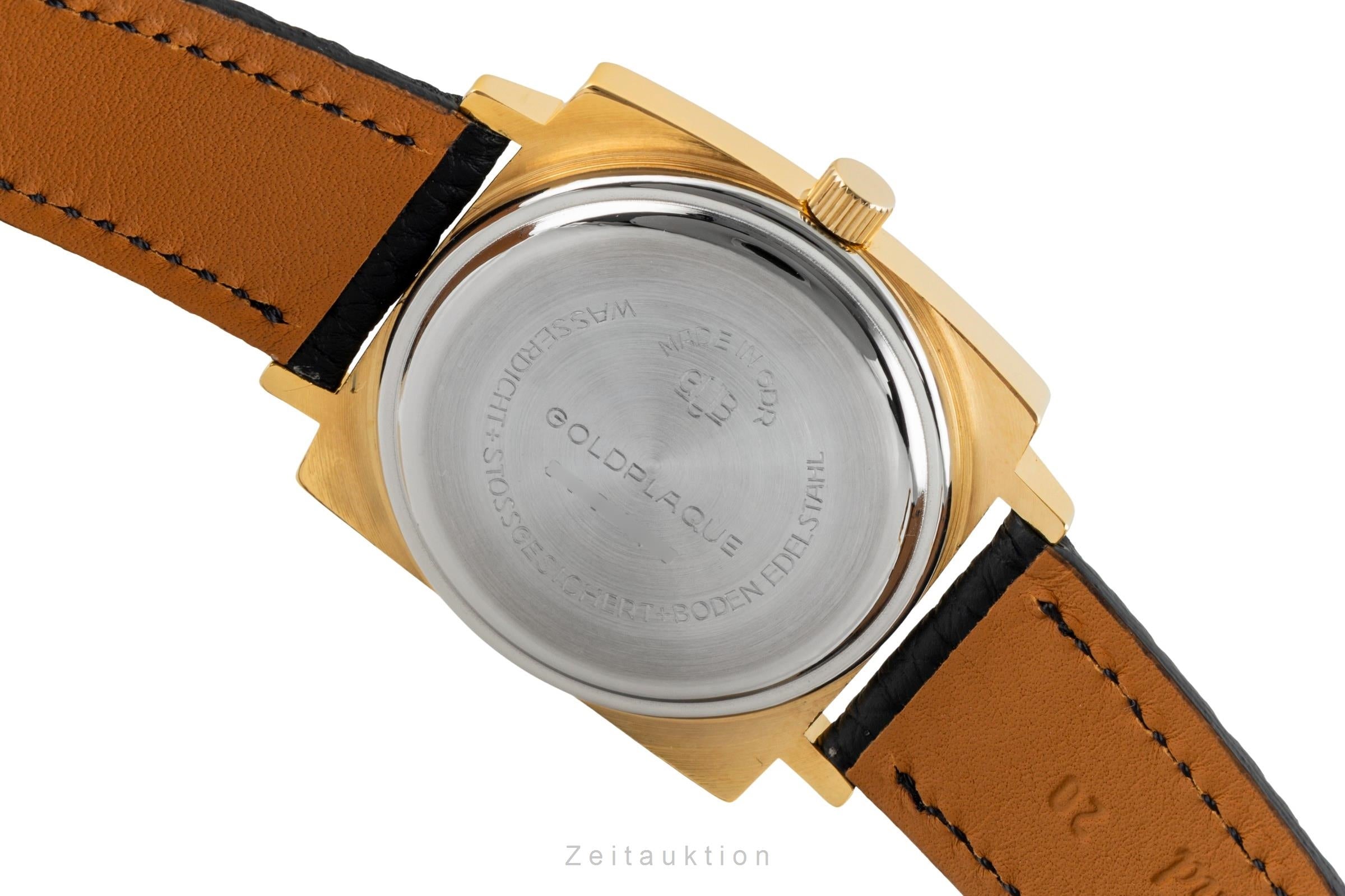 Glashütte Spezimatic latón bañado en oro automático reloj para caballeros Vintage  [2602373]