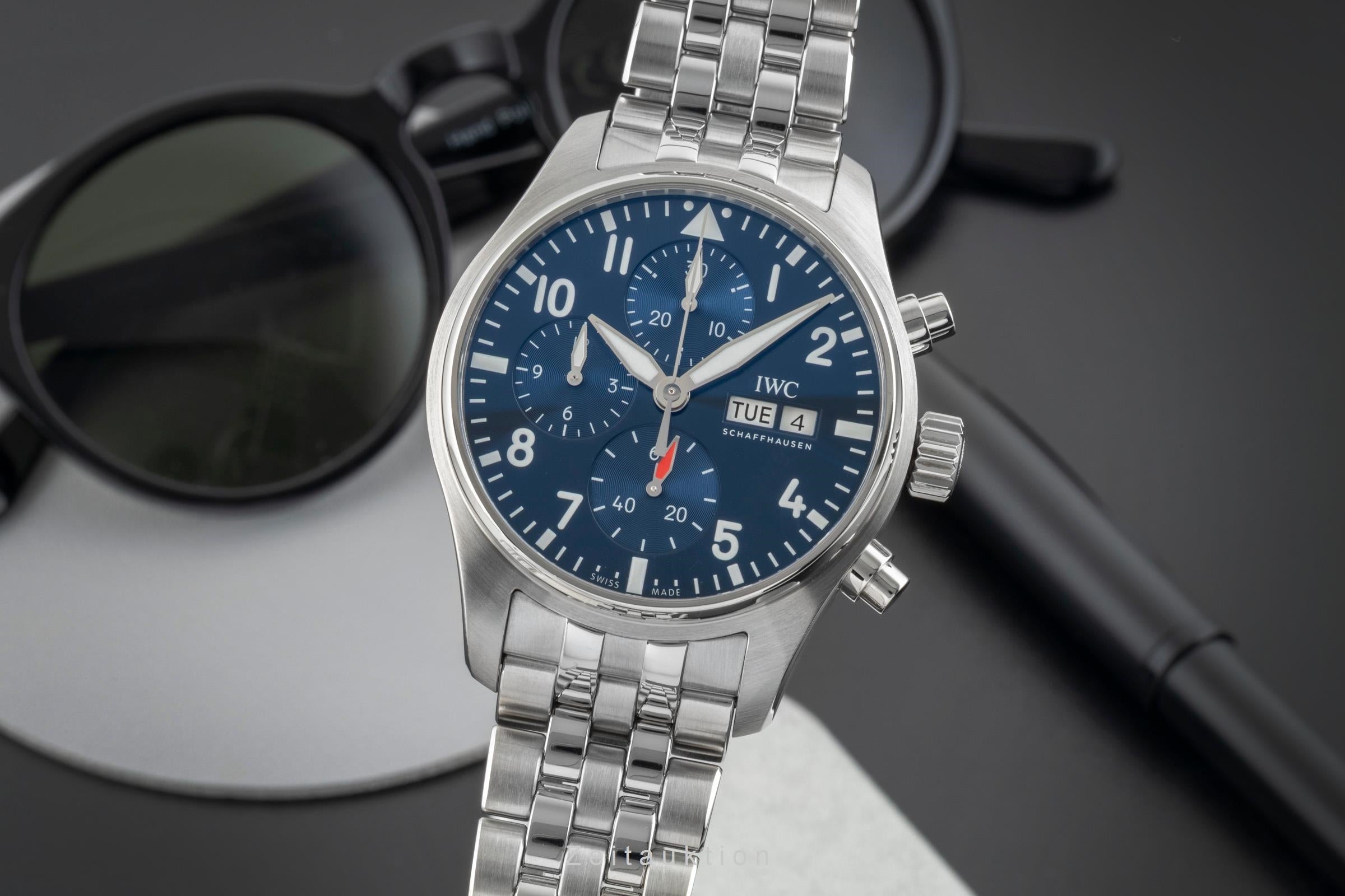 IWC Fliegerchronograph cronografo acciaio automatismo orologio da uomo IW388102 LP: 8600EUR  [2602381]