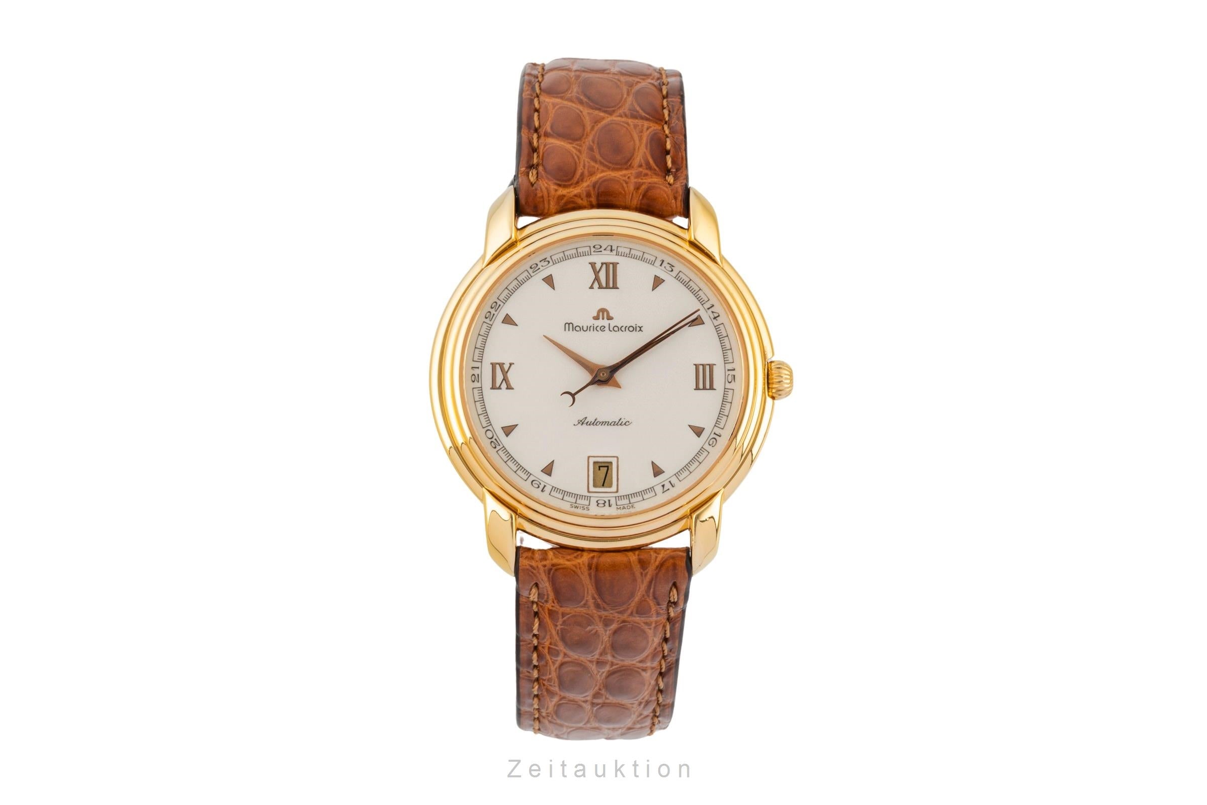 Maurice Lacroix Les Classiques latón bañado en oro automático reloj para caballeros 23293  [2602385]