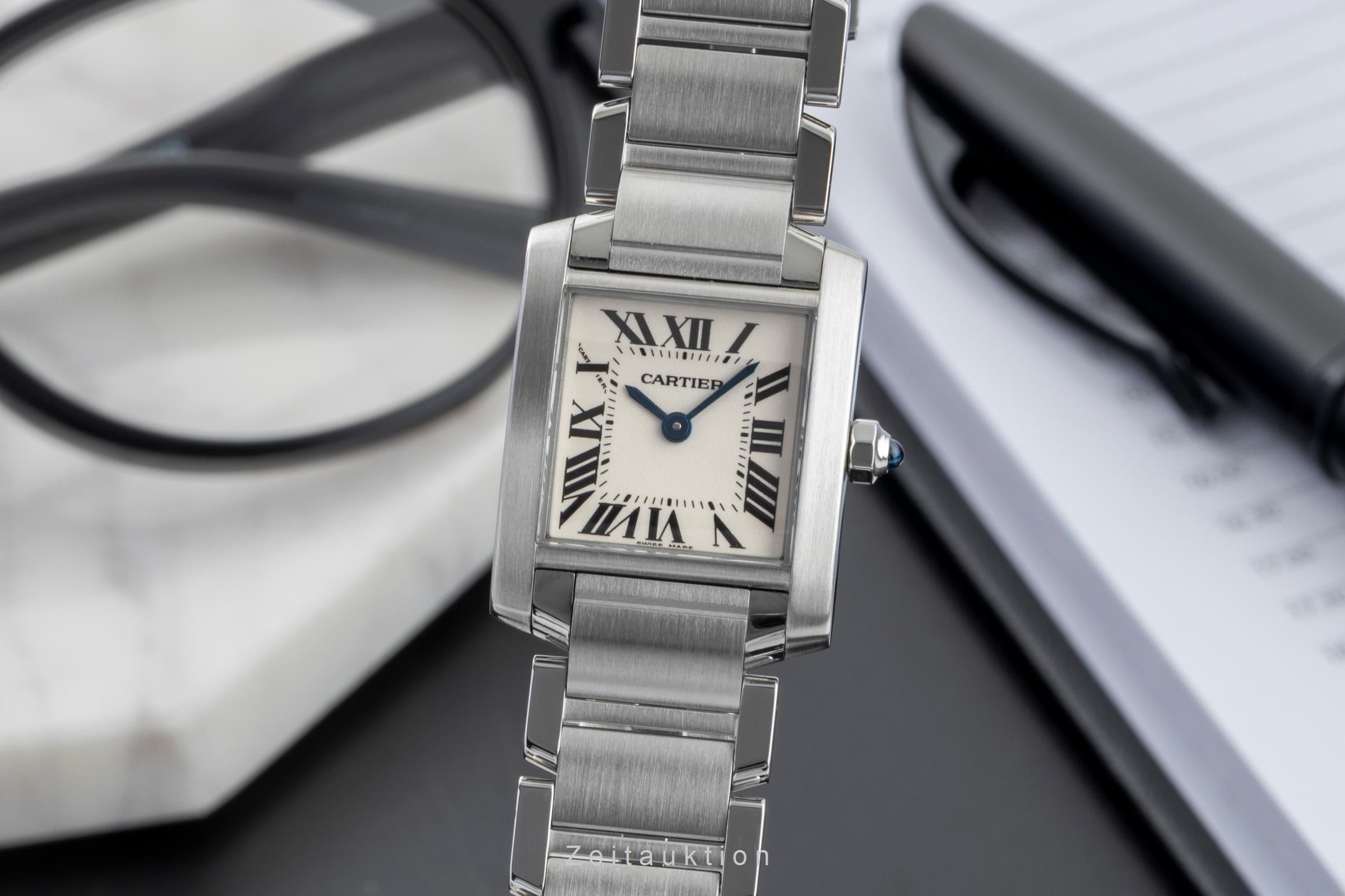 Cartier Tank Francaise Lady Stahl Damenuhr Ref. W51008Q3  [2602388]