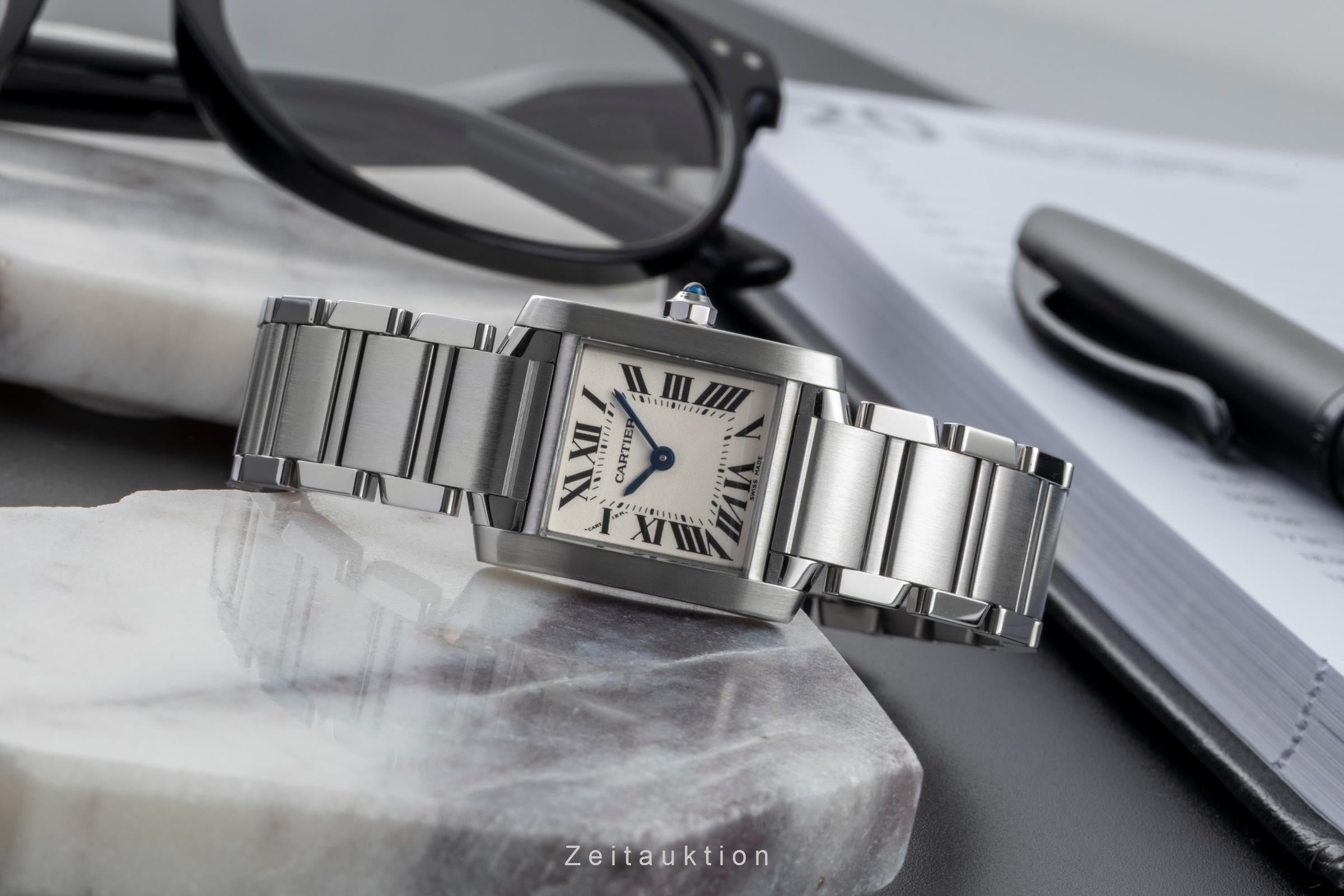 Cartier Tank Francaise Lady Stahl Damenuhr Ref. W51008Q3  [2602388]
