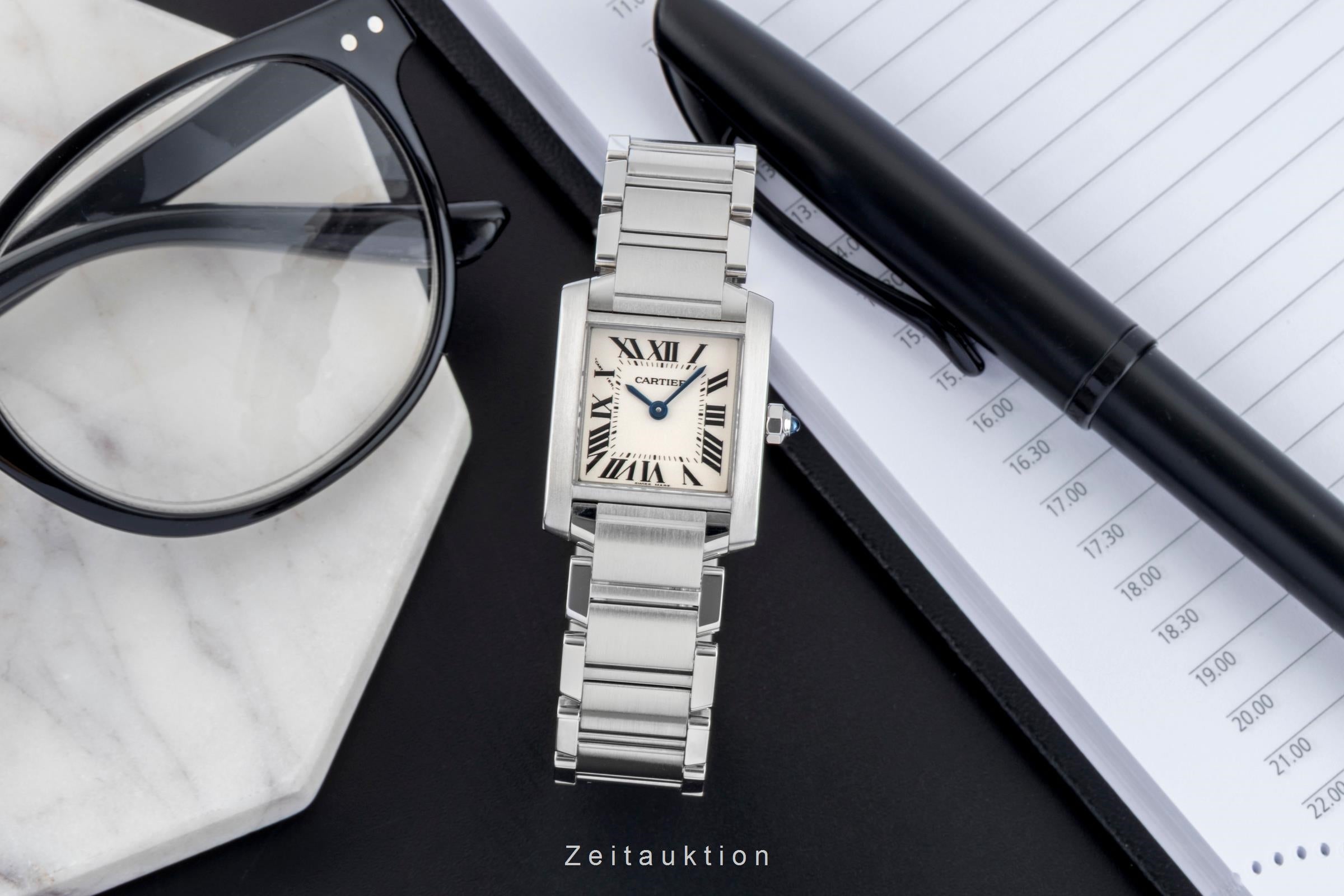 Cartier Tank Francaise Lady Stahl Damenuhr Ref. W51008Q3  [2602388]