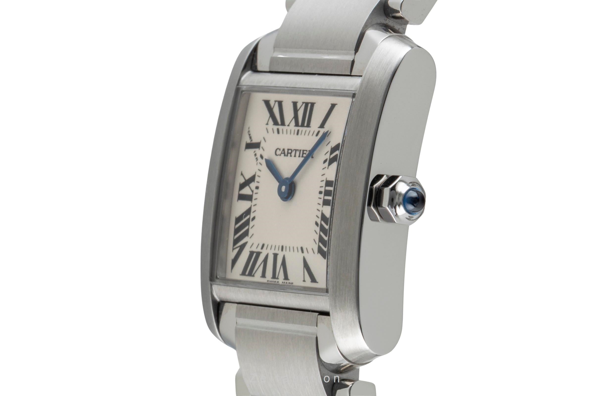 Cartier Tank Francaise Lady Stahl Damenuhr Ref. W51008Q3  [2602388]
