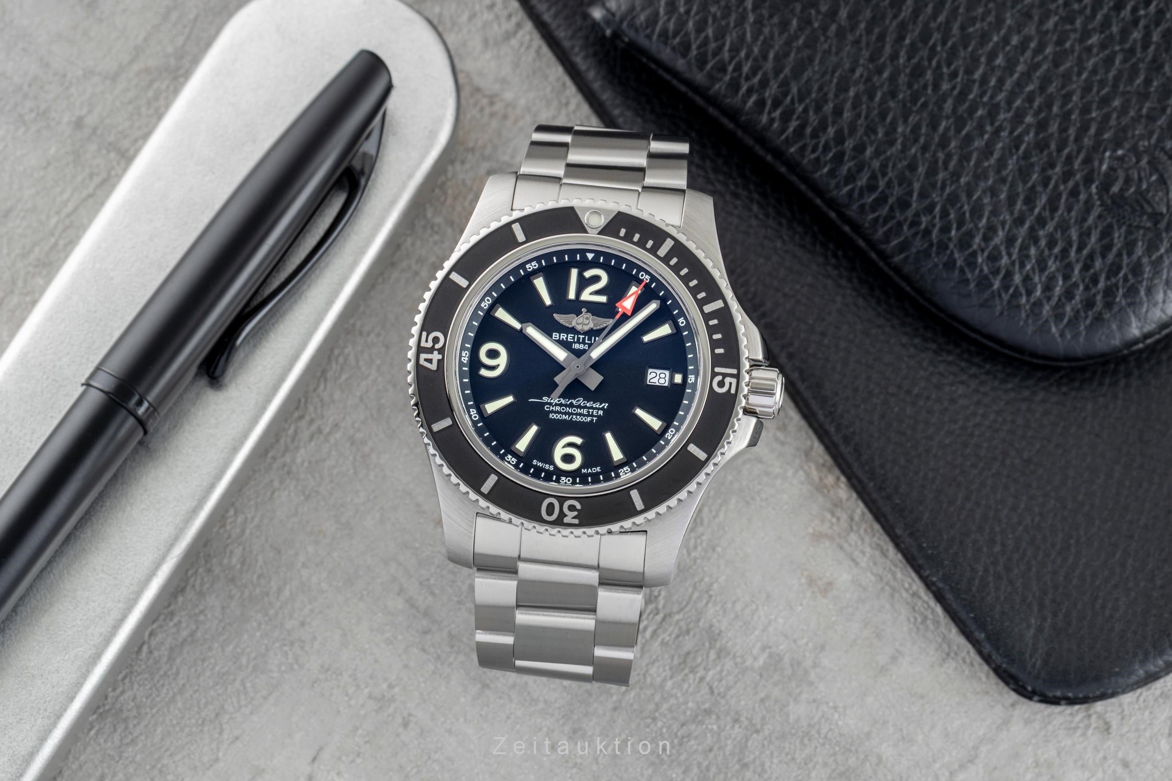 Breitling Superocean acero automático reloj para caballeros A17367D71B1A1  [2602392]