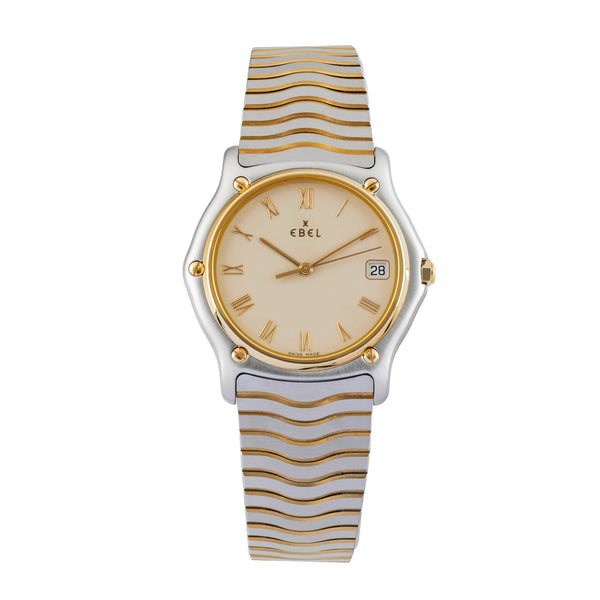 Ebel Classic Wave Stahl / Gold Herrenuhr Ref. E1187141 Travelcase & Papiere 1998 [2602394]