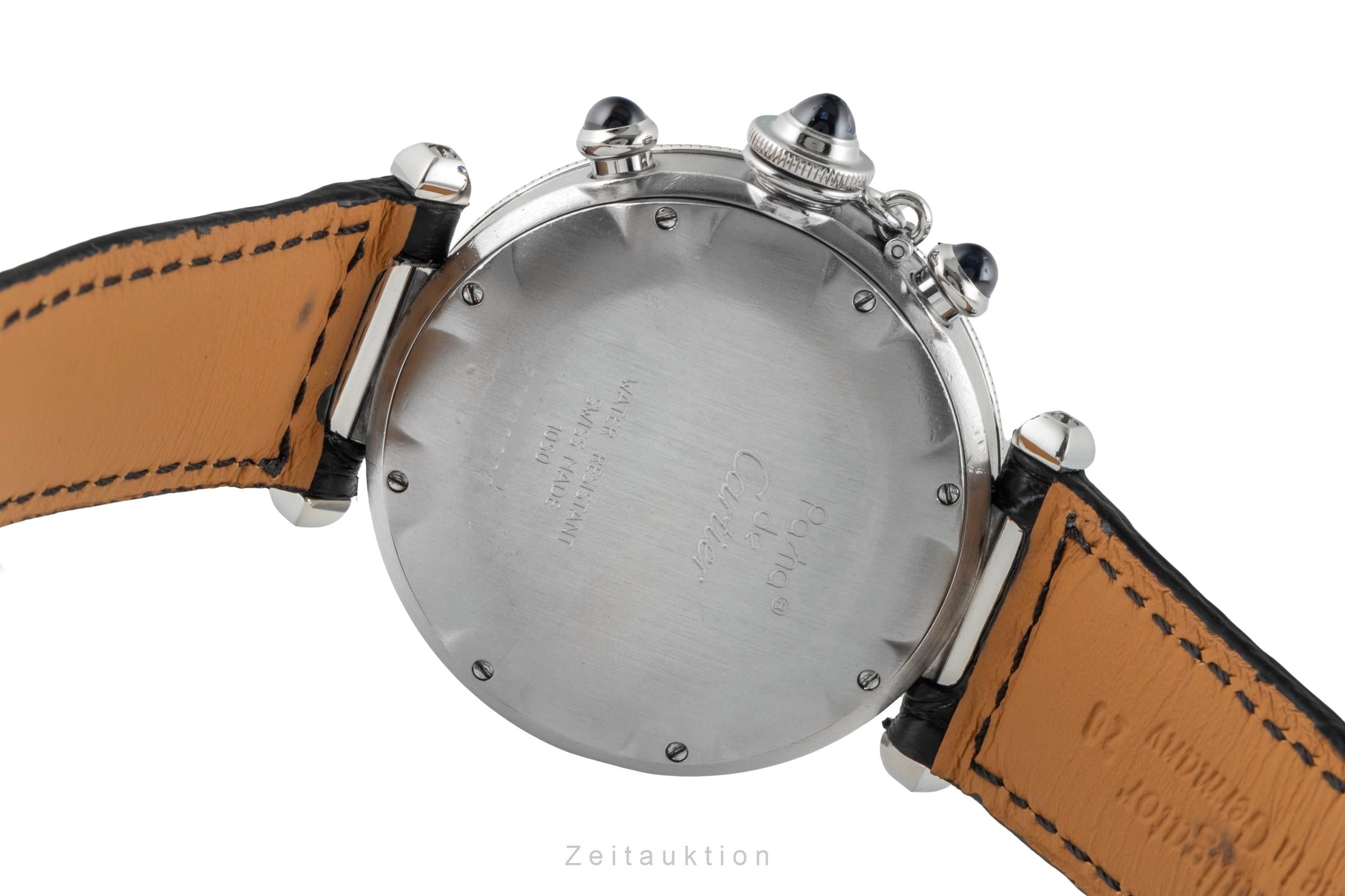 Cartier Pasha cronografo acciaio quarzo orologio da uomo W3101855  [2602396]