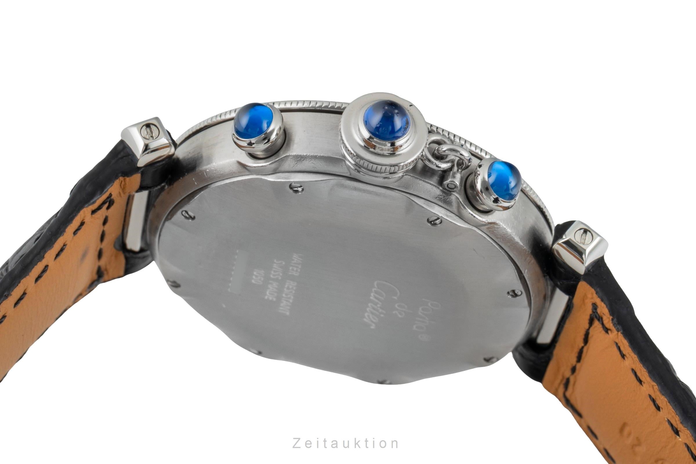 Cartier Pasha cronografo acciaio quarzo orologio da uomo W3101855  [2602396]