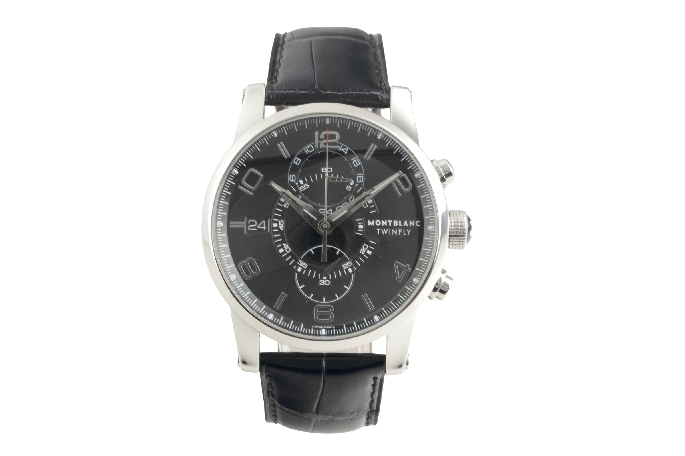 Montblanc TimeWalker TwinFly Chronograph chronographe acier automatique montre pour hommes 105077   7175  [2602416]