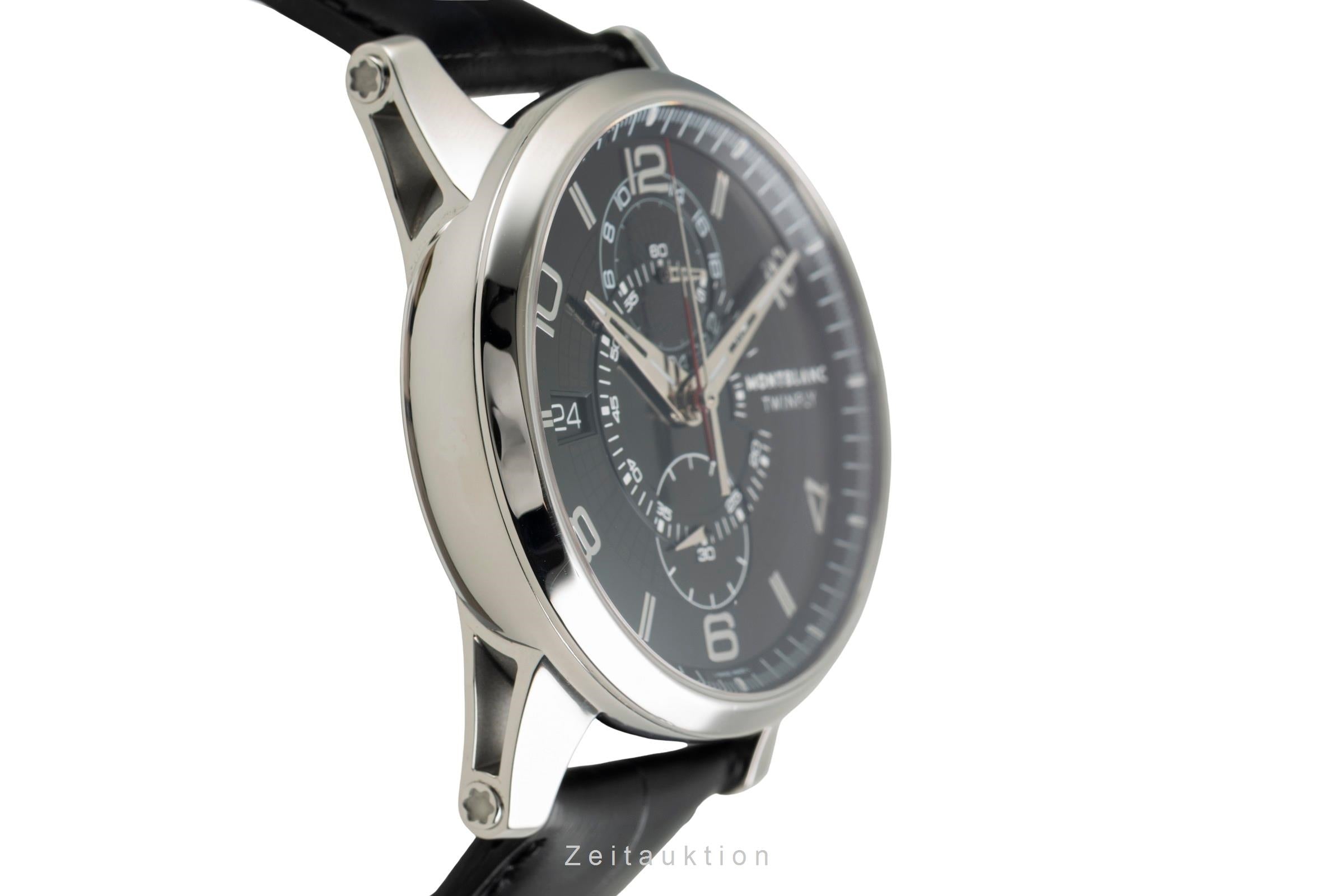 Montblanc TimeWalker TwinFly Chronograph Stahl Automatik Ref. 105077 7175 B&P [2602416]