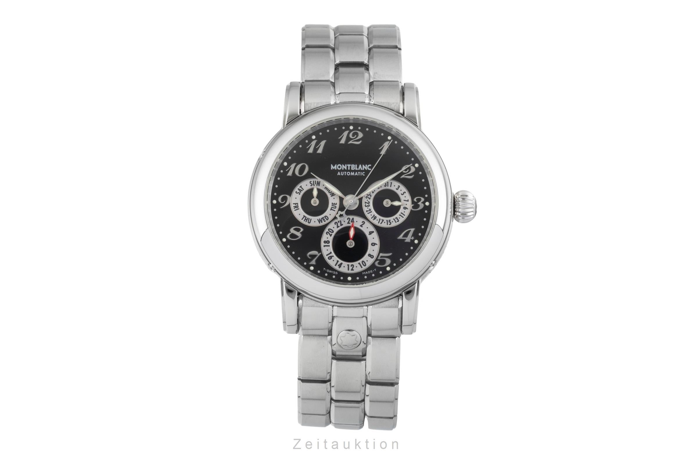 Montblanc Meisterstück Dual Time Automatik Edelstahl Herrenuhr Ref. 7018 [2602421]